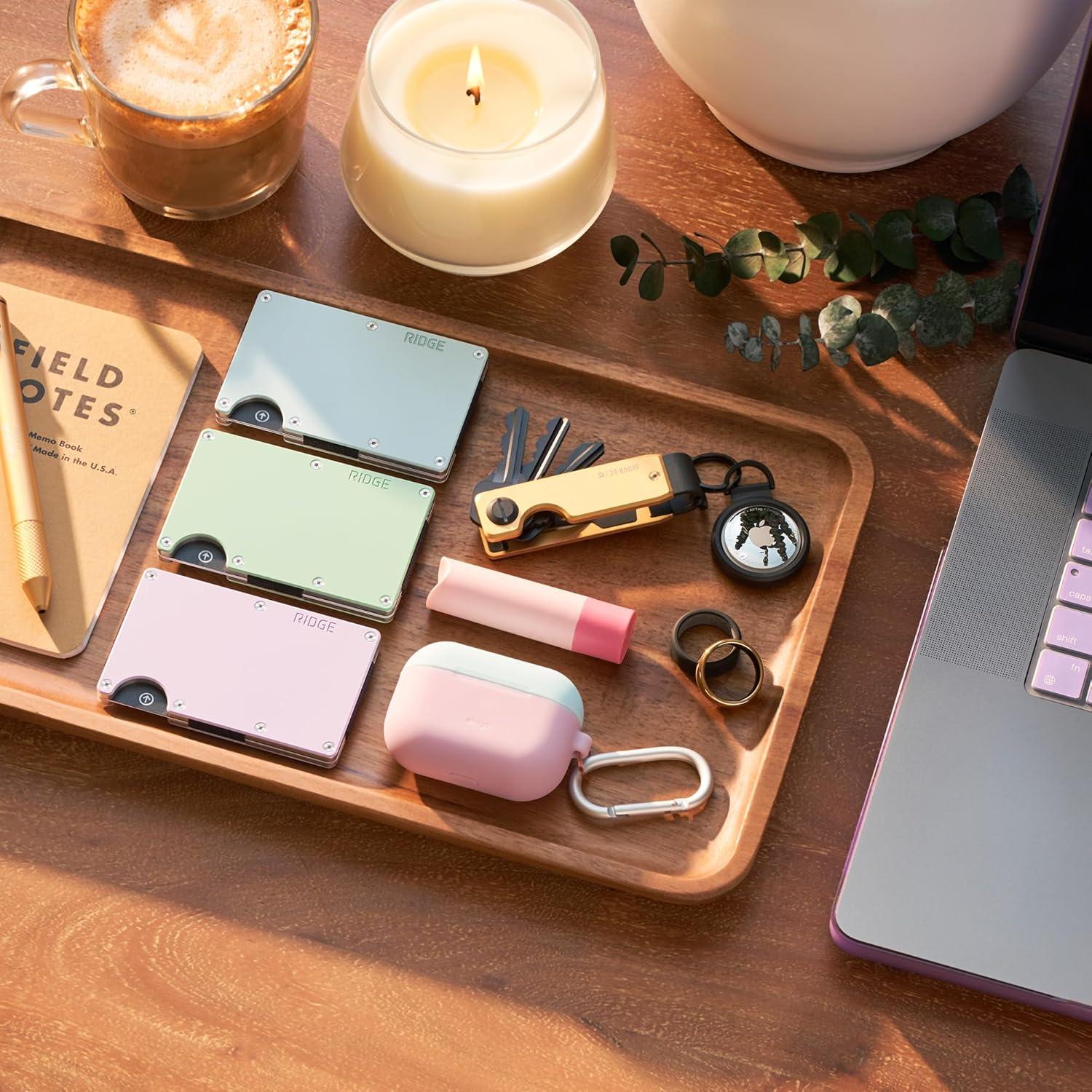 Cartera Minimalista The Ridge para Mujeres - Bloqueo RFID Eucalipto