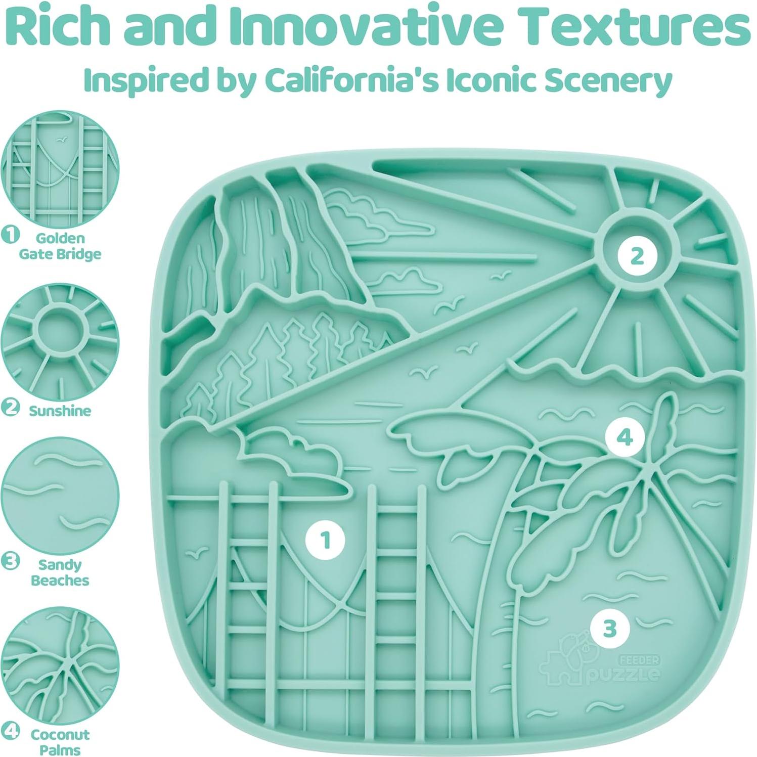 Alfombra de Alimentación Lenta Puzzle Feeder Verde 3 Tazas