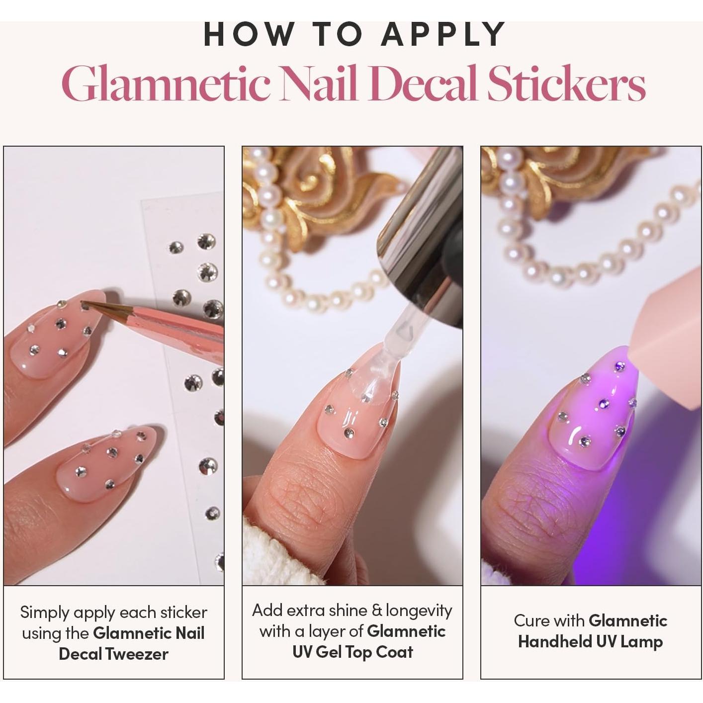 Calcomanías para Uñas Glamnetic - 120 Gemas 3D Personalizables