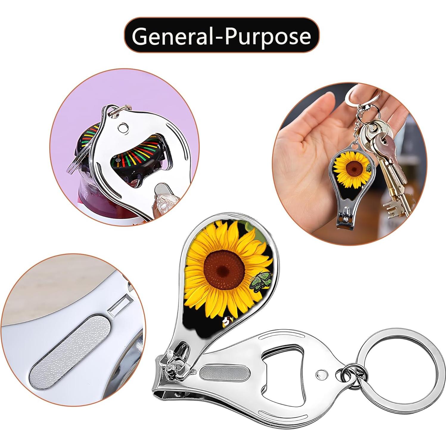 Cortauñas multifuncional de acero inoxidable Muemigai - 2 paquetes