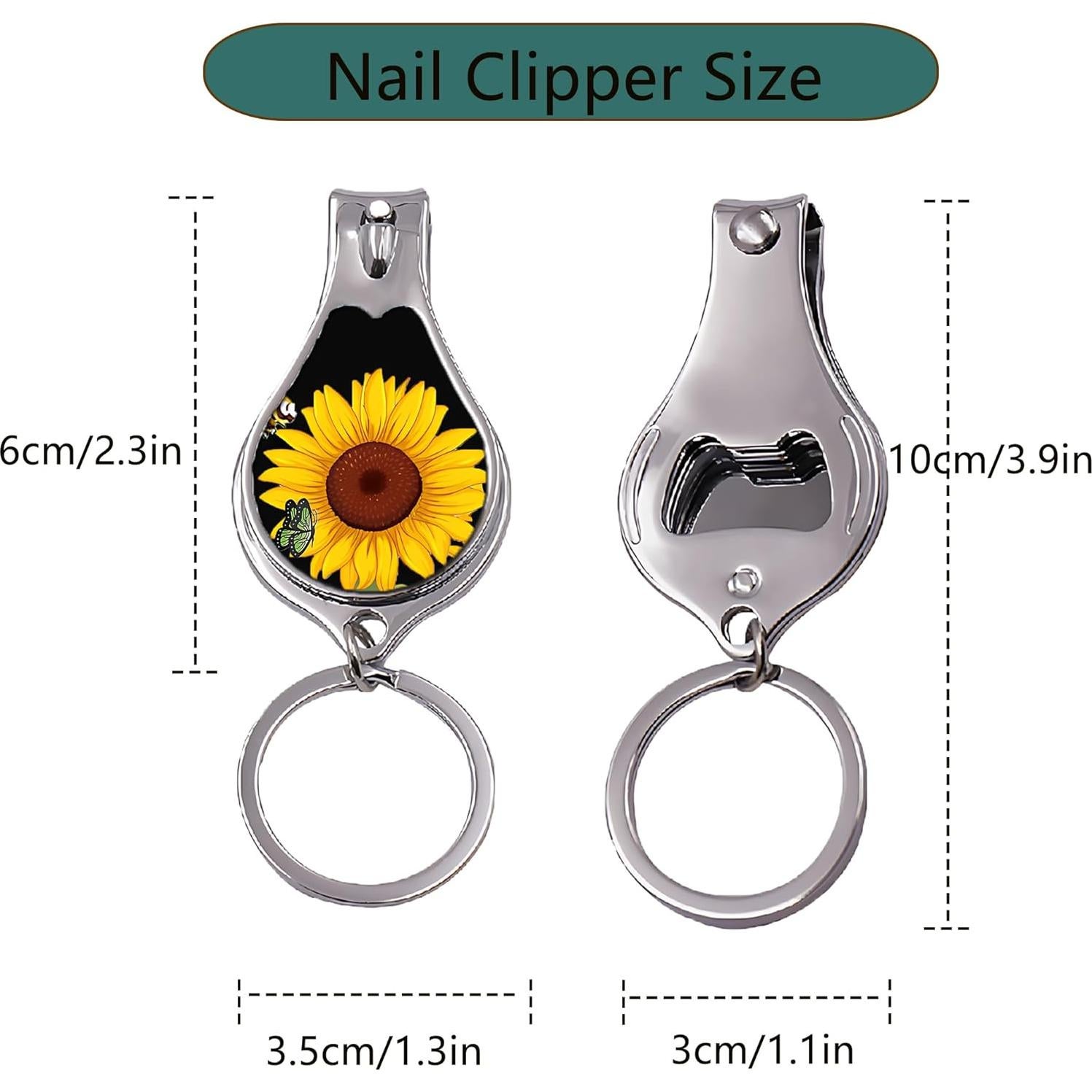 Cortauñas multifuncional de acero inoxidable Muemigai - 2 paquetes