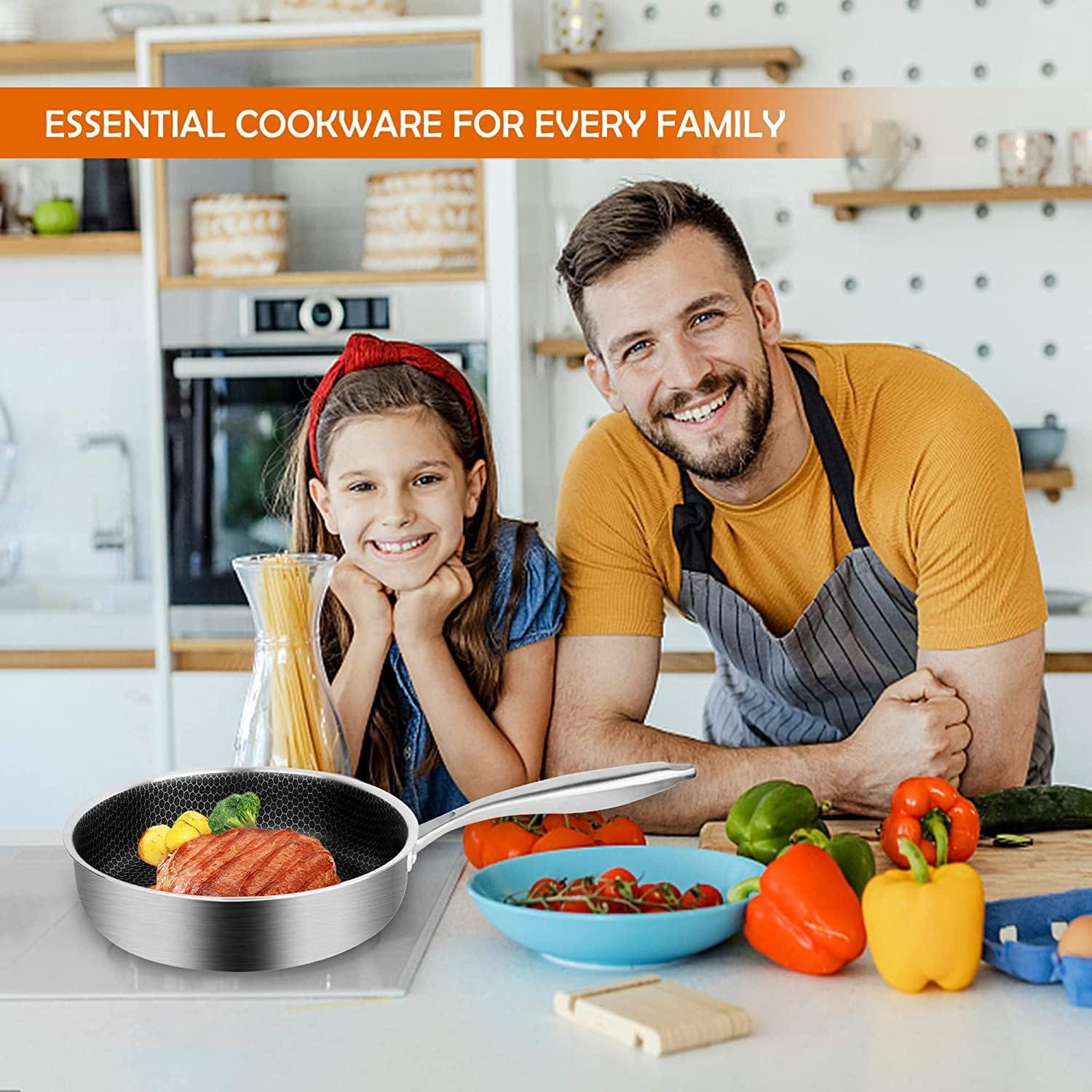 Sartén de Acero Inoxidable DELARLO 3QT 28.4cm Antiadherente