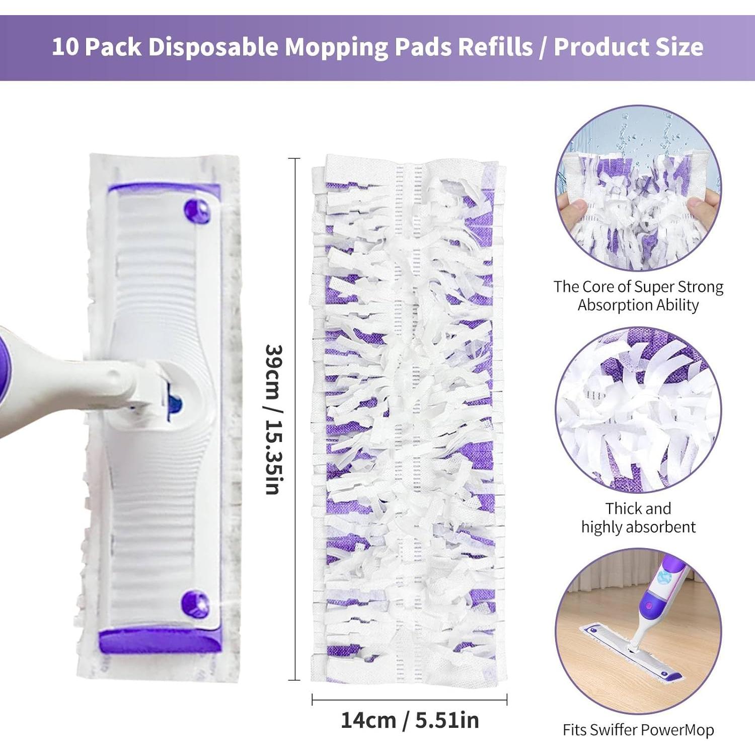 Paquete de 10 Almohadillas Desechables Swiffer PowerMop 39.8x15.7cm