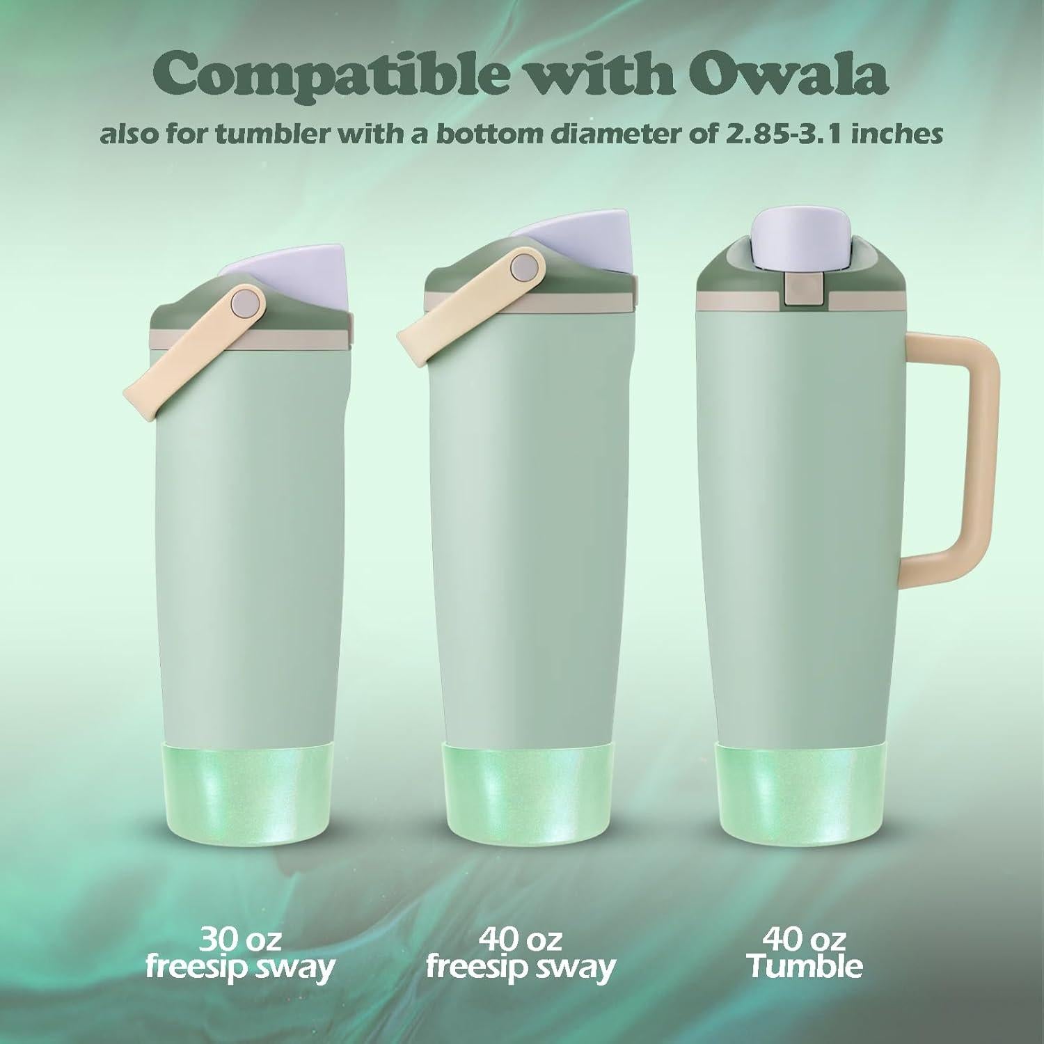 Bota de Silicona Kaitiaki para Owala 30 y 40 oz Eucalipto