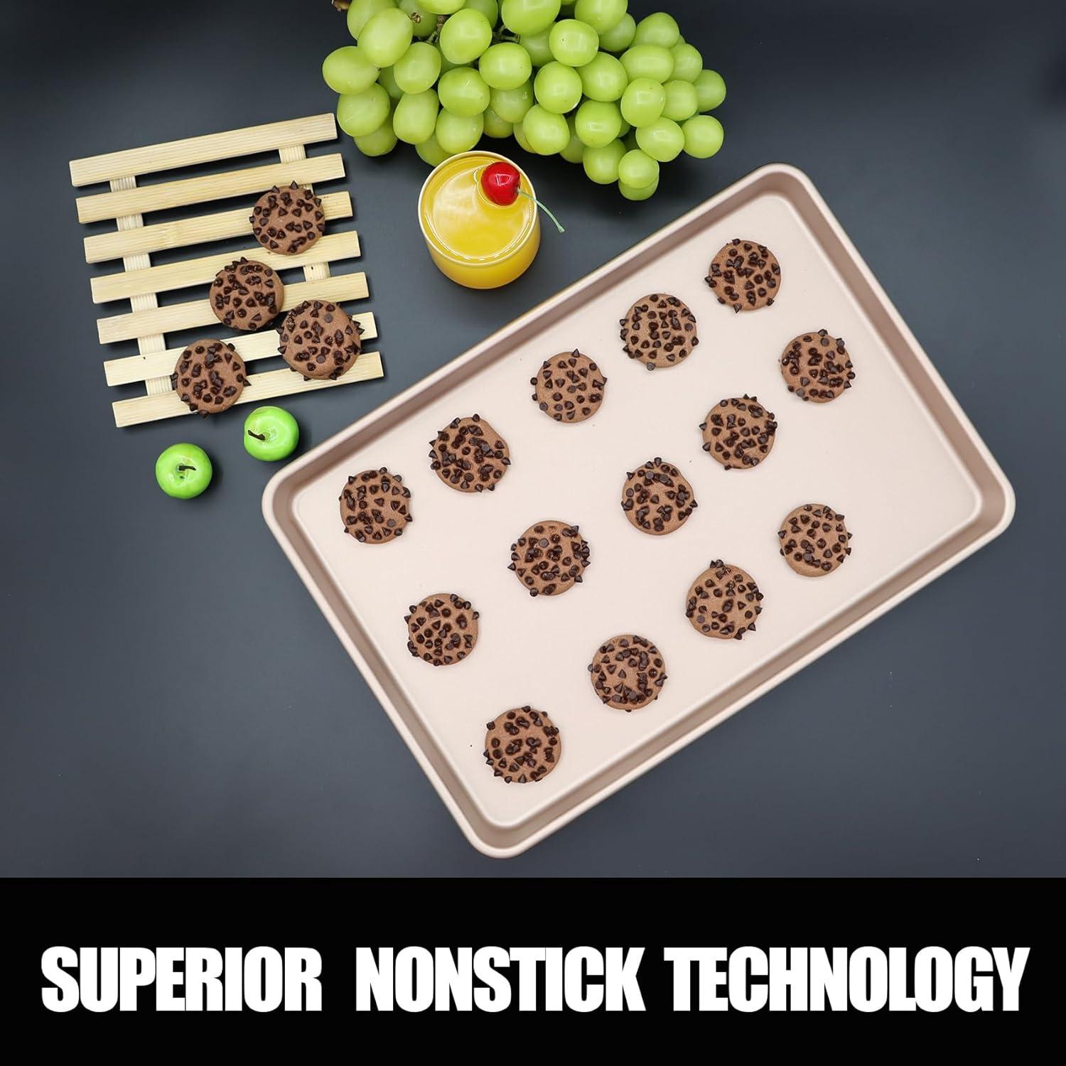 Juego de Bandejas para Hornear Amcorla 28x41cm Dorado - 2 Piezas