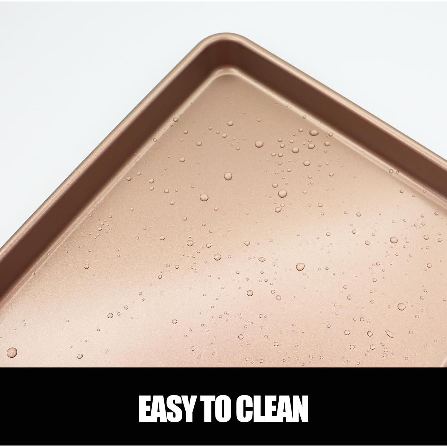 Juego de Bandejas para Hornear Amcorla 28x41cm Dorado - 2 Piezas