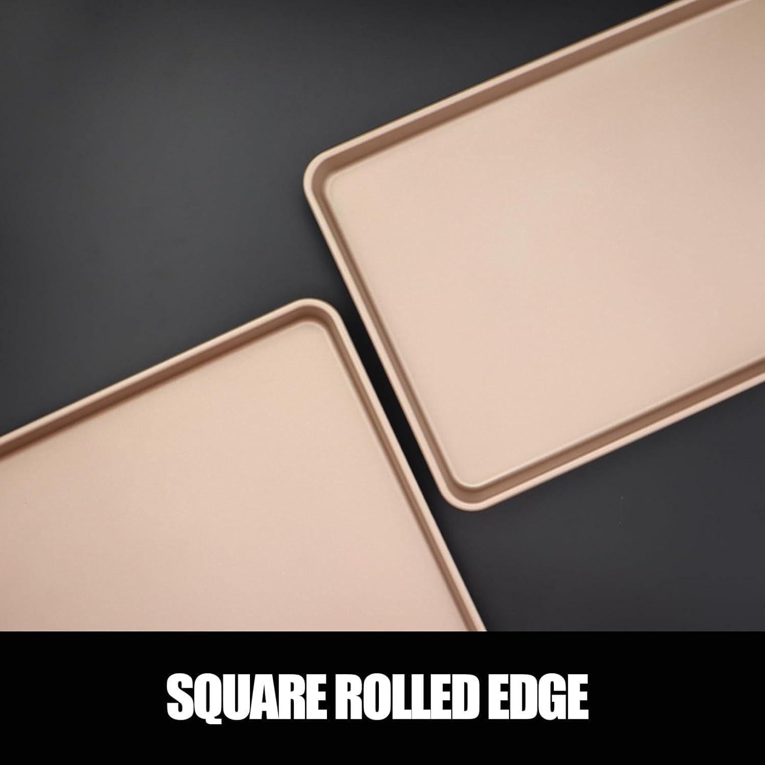 Juego de Bandejas para Hornear Amcorla 28x41cm Dorado - 2 Piezas