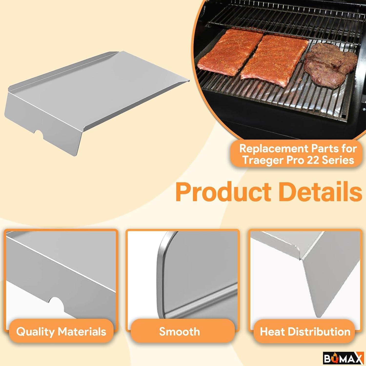 BQMAX Deflector de Calor y Forros para Parrilla Traeger Pro 22
