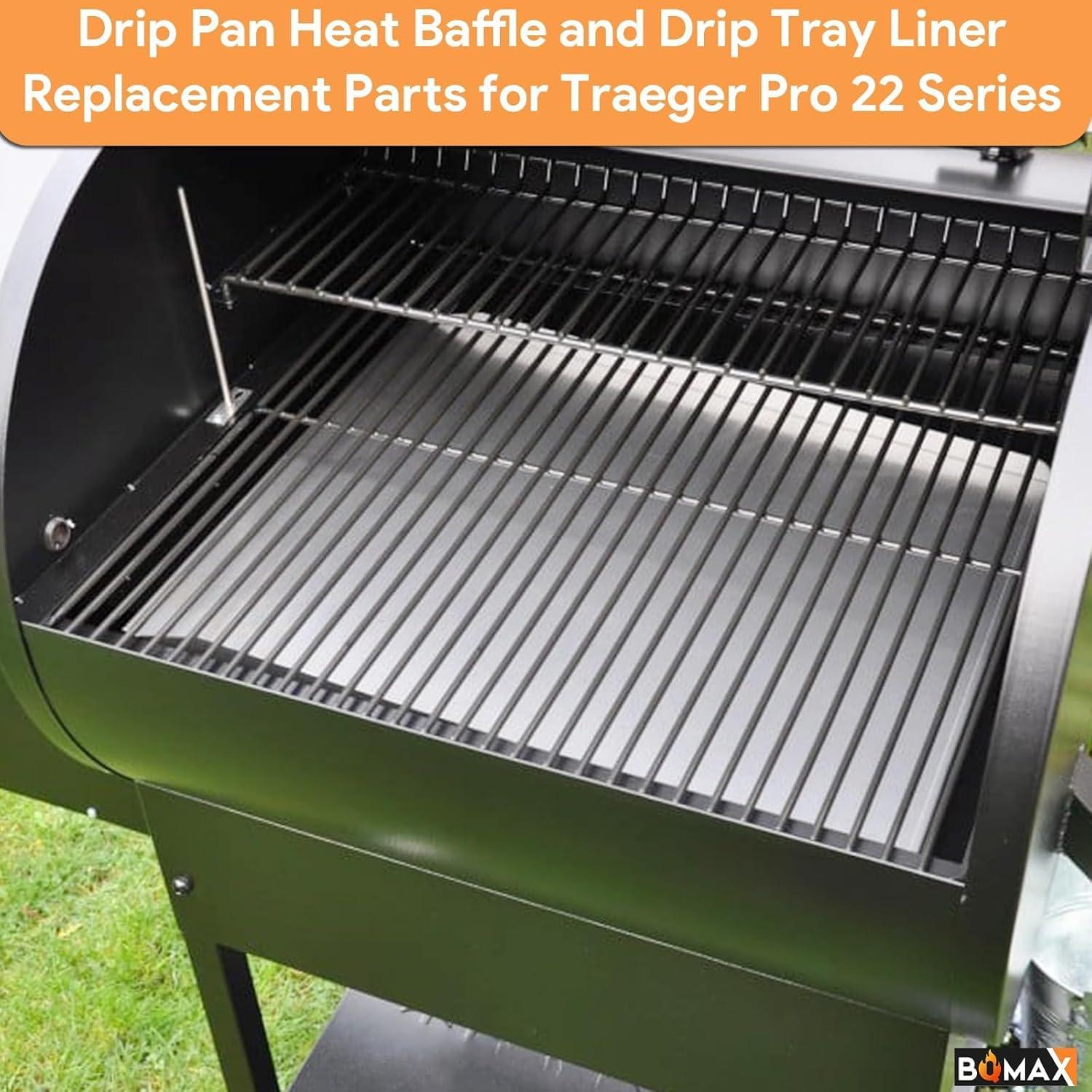 BQMAX Deflector de Calor y Forros para Parrilla Traeger Pro 22