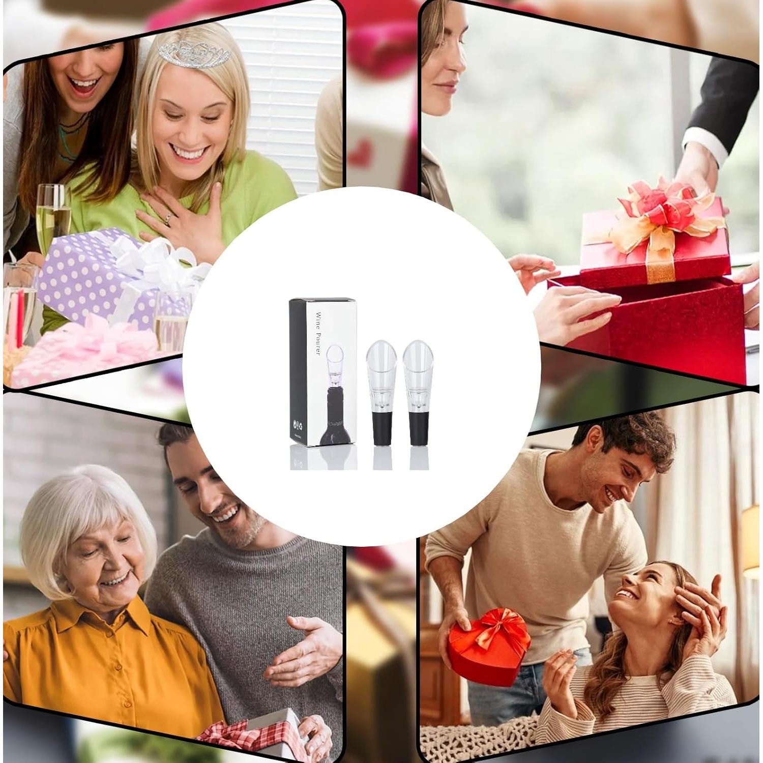 Aguijón de Vino Tyzine - Juego de 2 Decantadores Premium