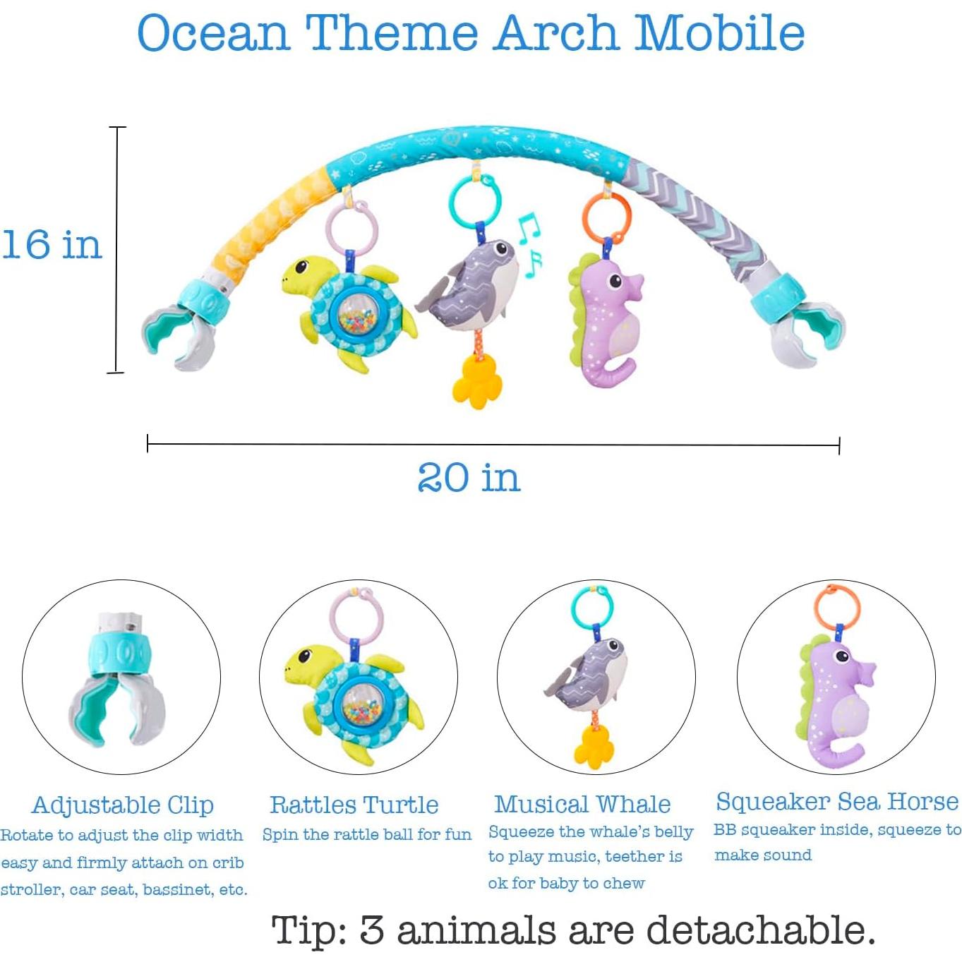 Juguete de Arco para Cochecito de Bebé XY - Móvil Musical Oceánico