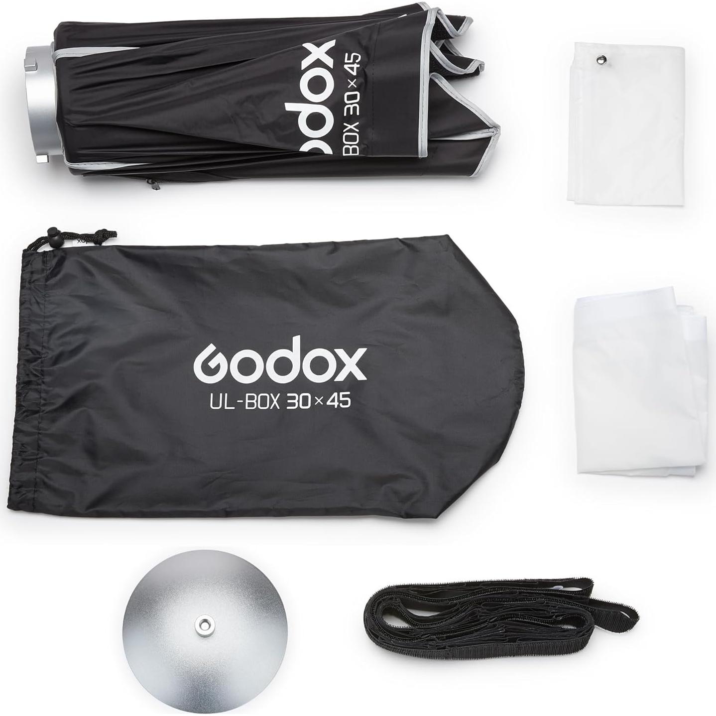 Softbox Rectangular Godox 30x45 cm Plegable con Montura Bowens
