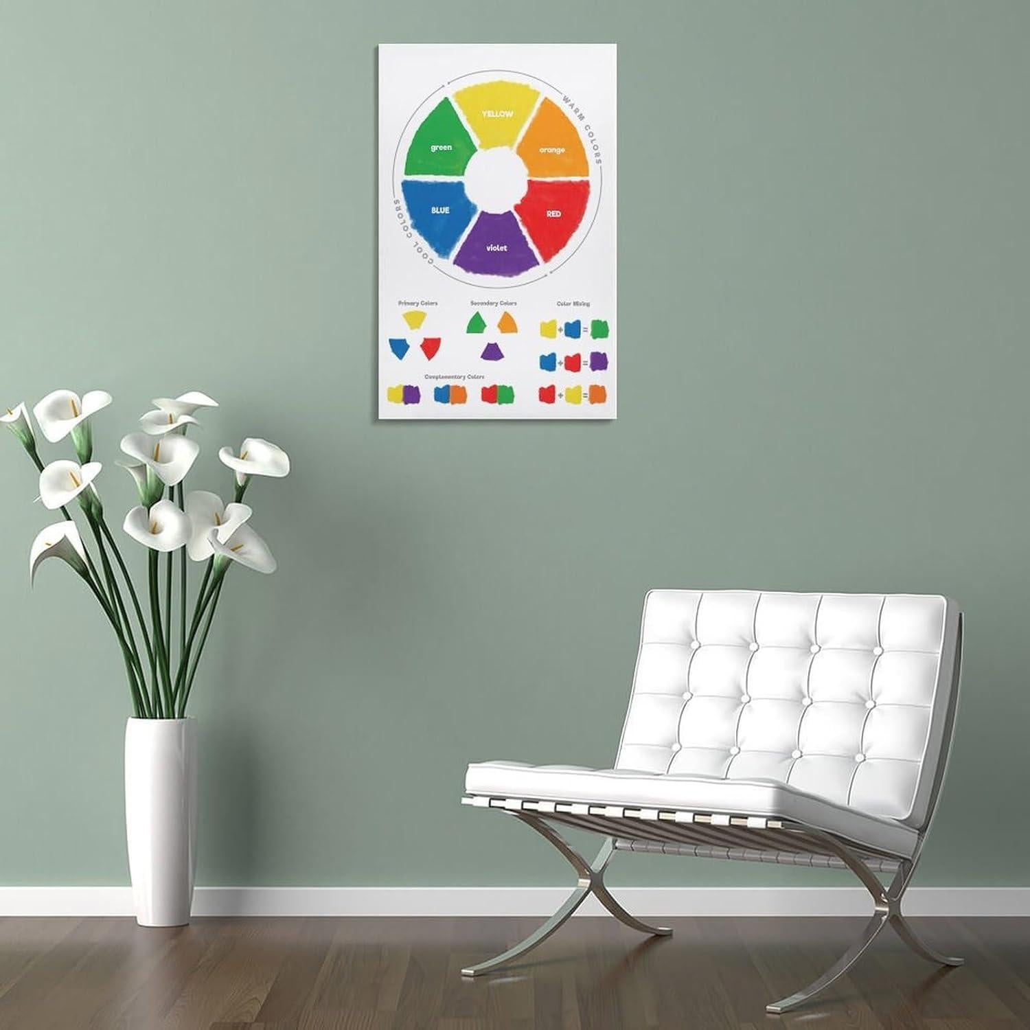 Póster Educativo Rueda de Color Montessori 50x76cm