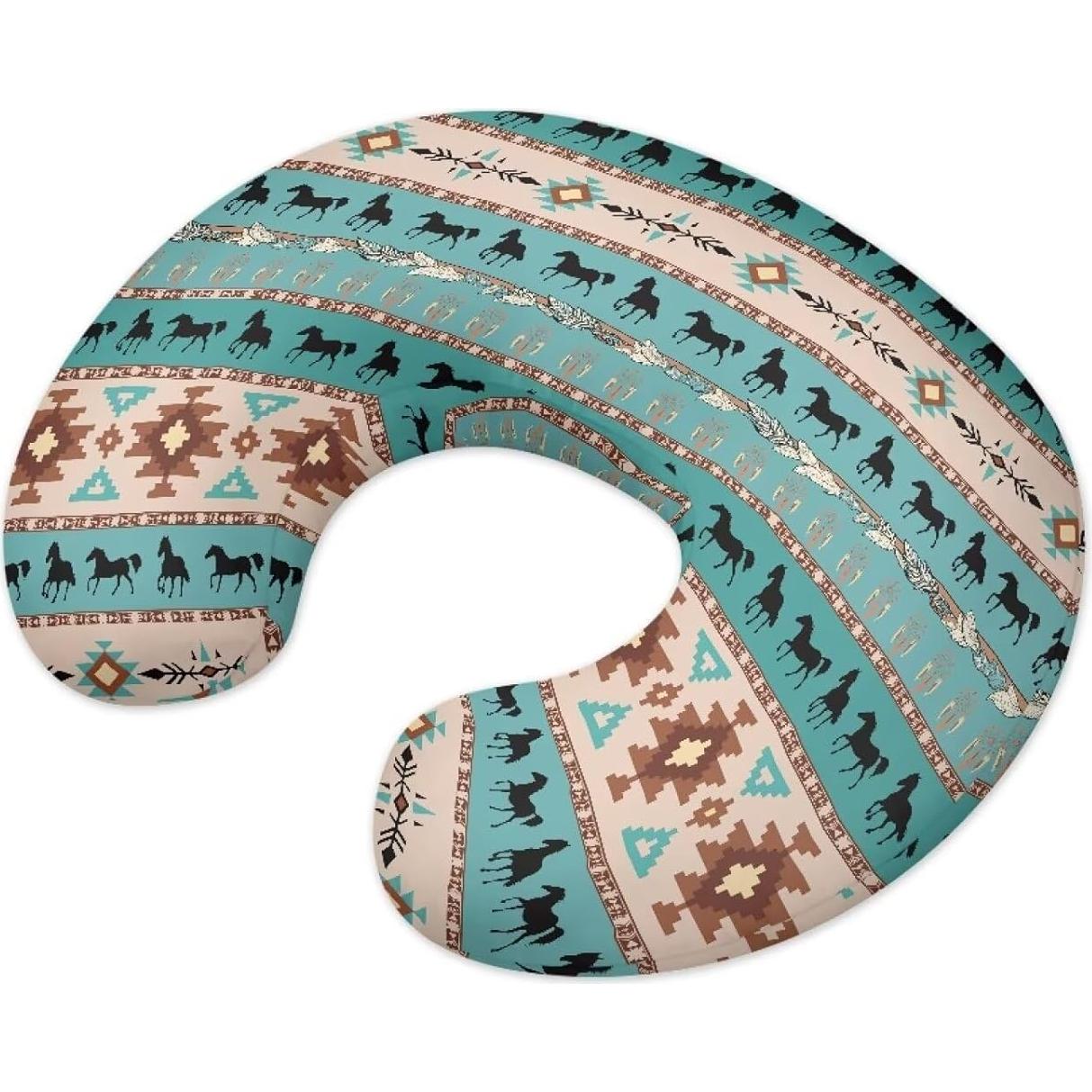 Funda de Almohada de Lactancia Tongluoye Caballo Boho Azteca