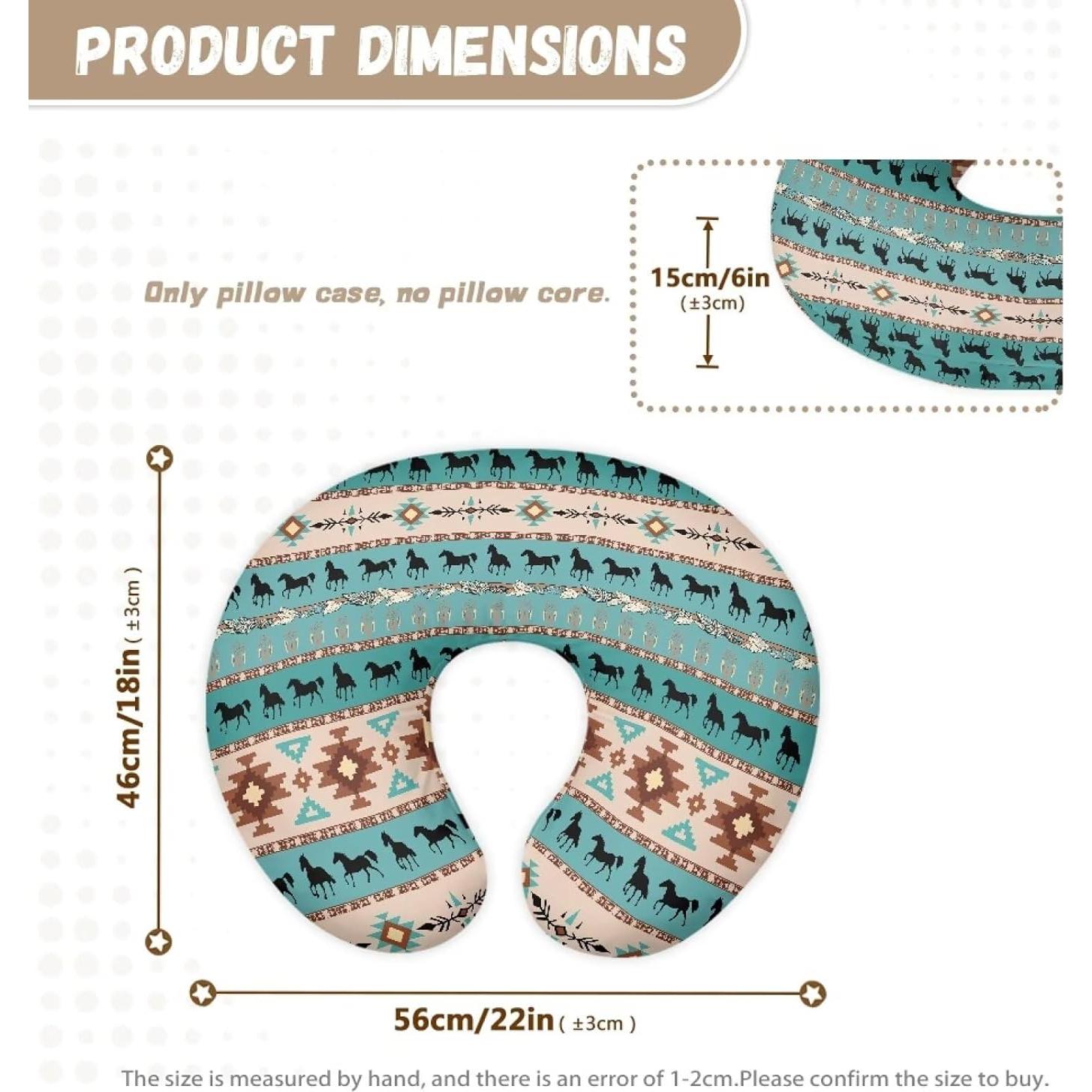 Funda de Almohada de Lactancia Tongluoye Caballo Boho Azteca