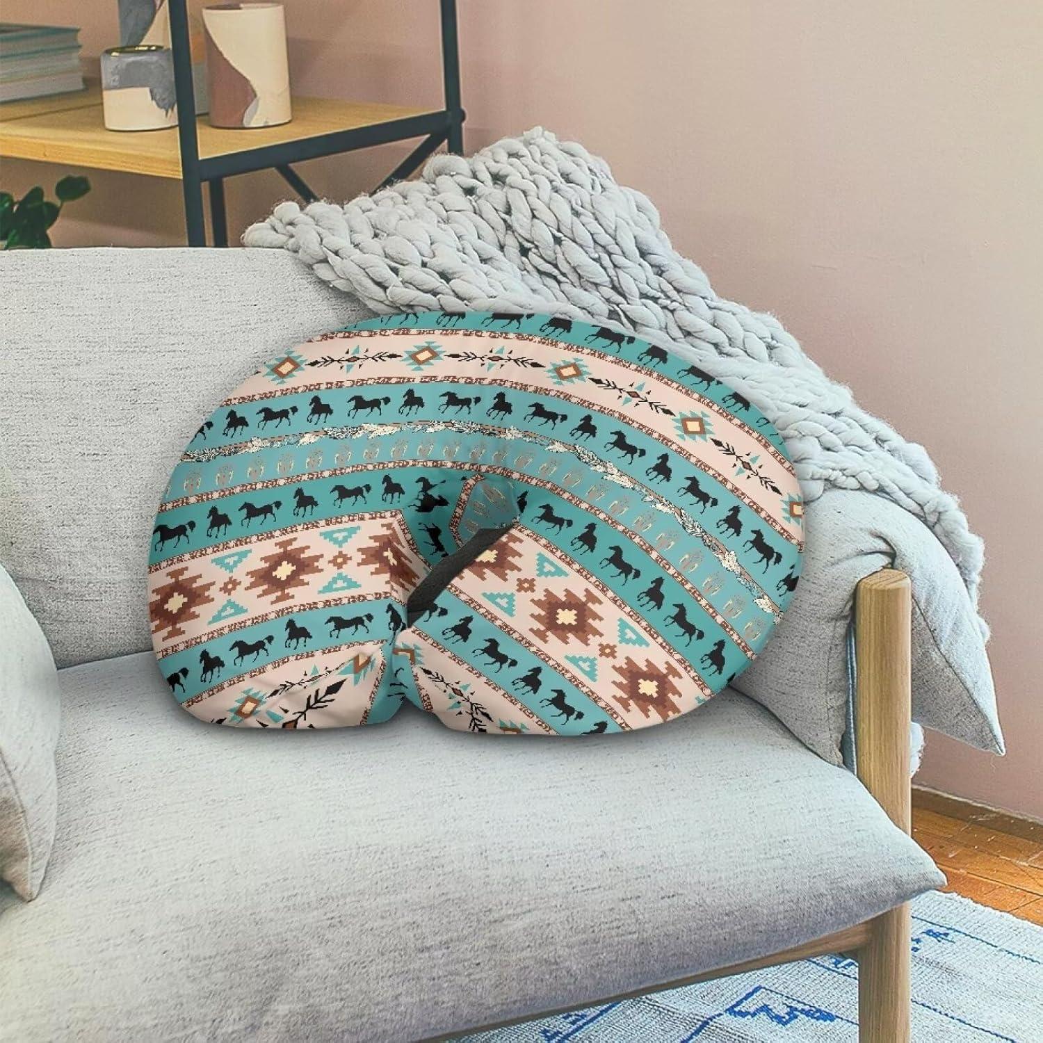 Funda de Almohada de Lactancia Tongluoye Caballo Boho Azteca