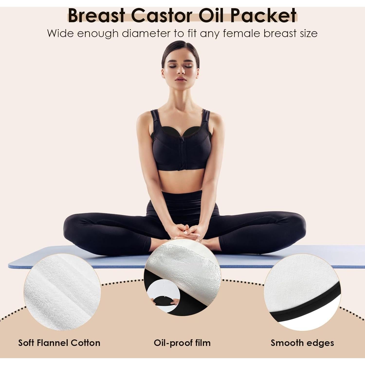 Kit de Aceite de Ricino Orgánico HUIJUTCHEN 8 Piezas Negro