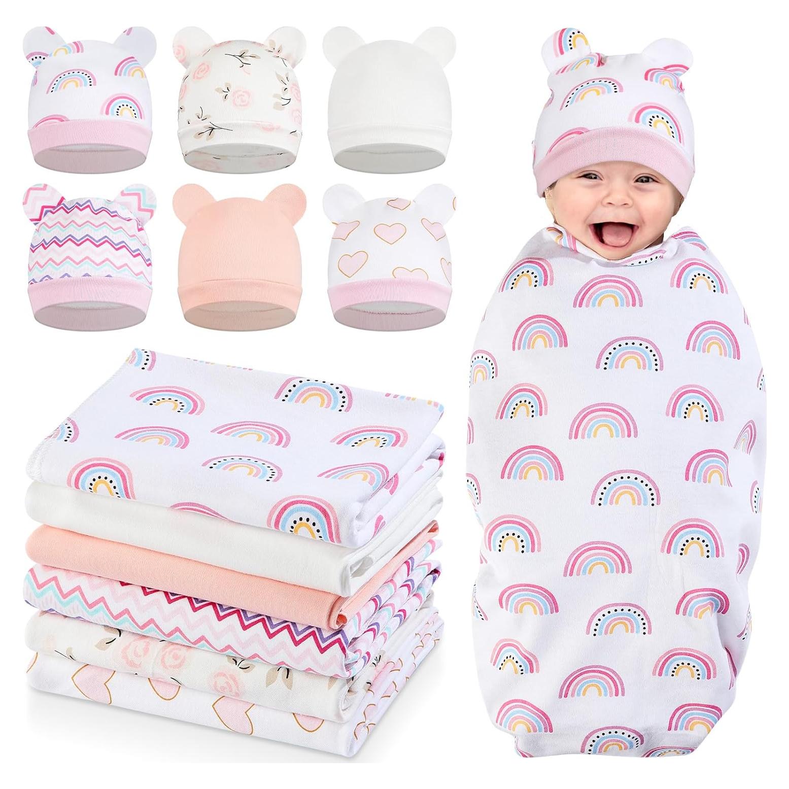 Set de 6 Mantas de Algodón Ramede 80x80 cm para Bebés 0-3 Meses