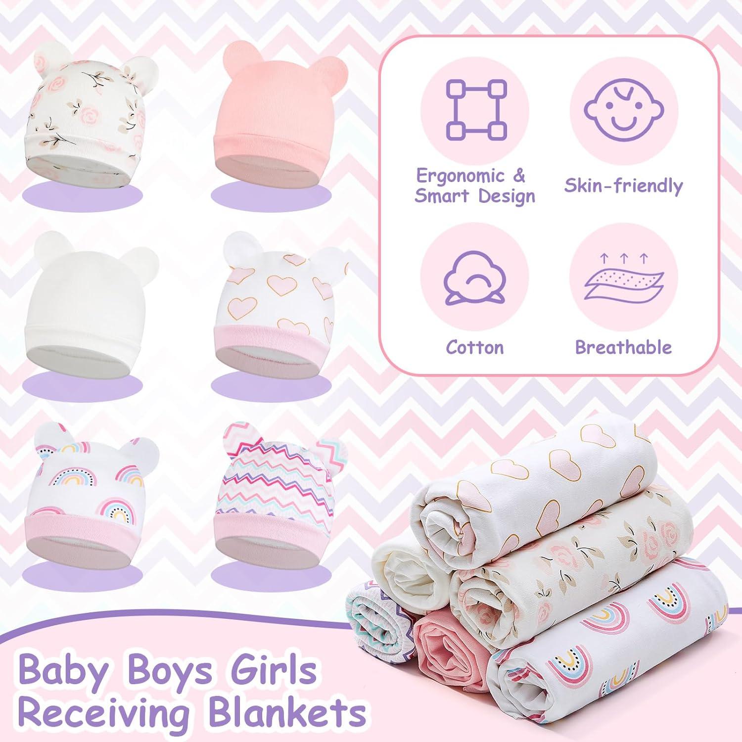 Set de 6 Mantas de Algodón Ramede 80x80 cm para Bebés 0-3 Meses