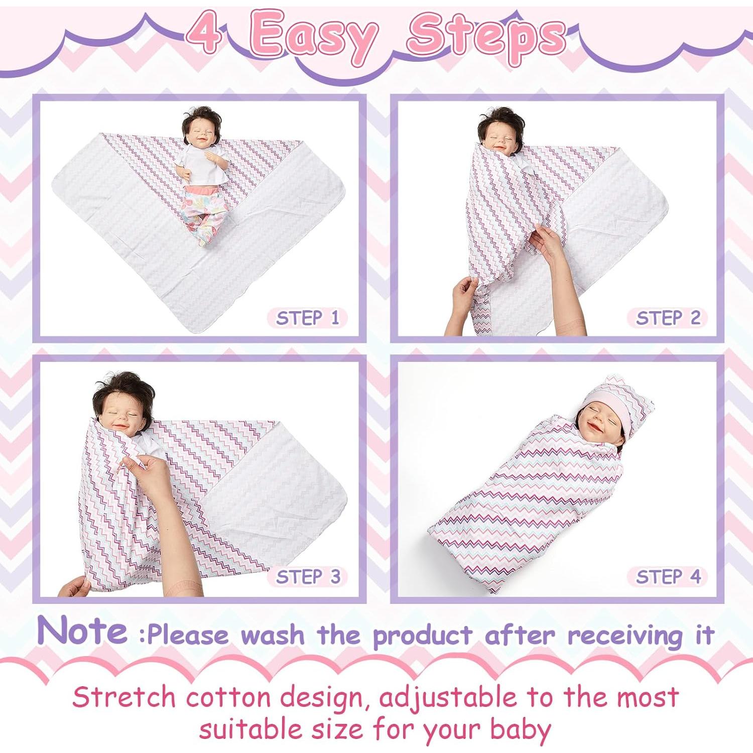 Set de 6 Mantas de Algodón Ramede 80x80 cm para Bebés 0-3 Meses