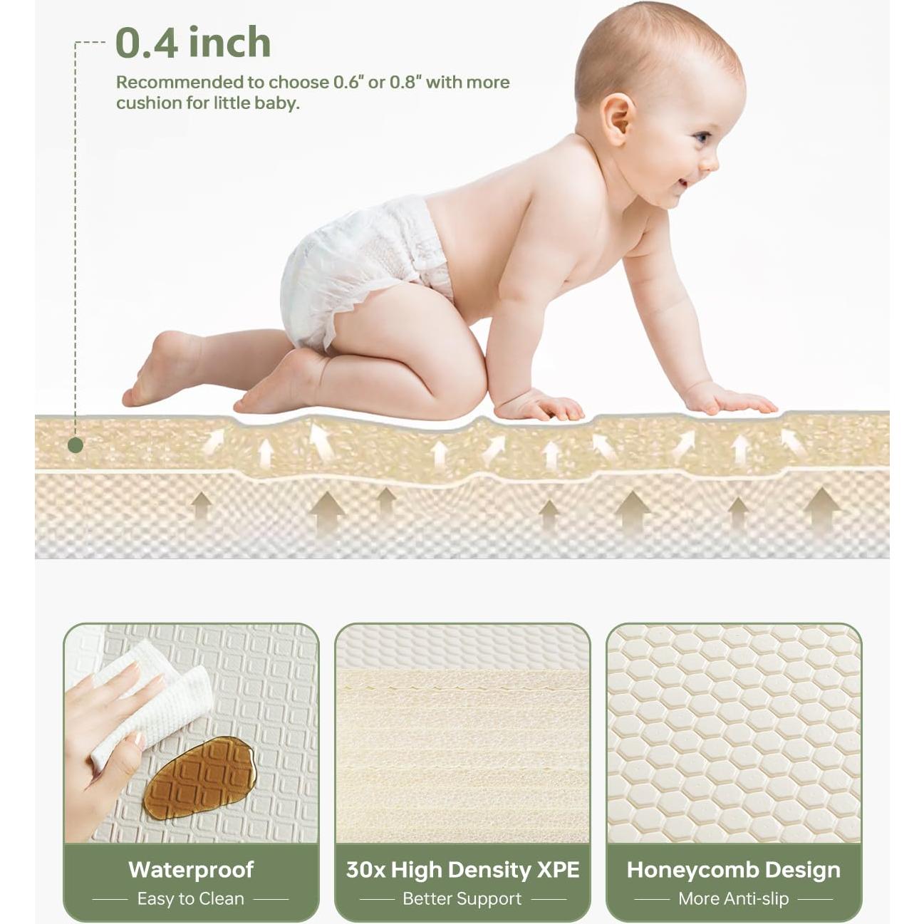 Alfombra de Juego Plegable BG-BABYGO 127x198cm Impermeable