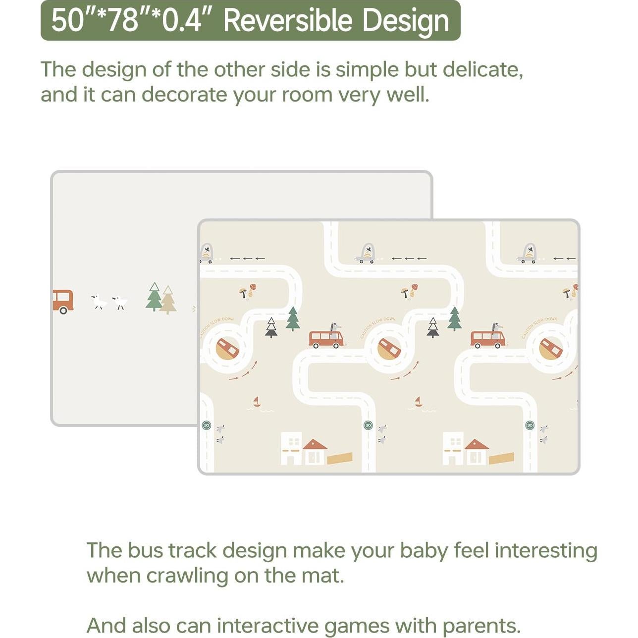 Alfombra de Juego Plegable BG-BABYGO 127x198cm Impermeable