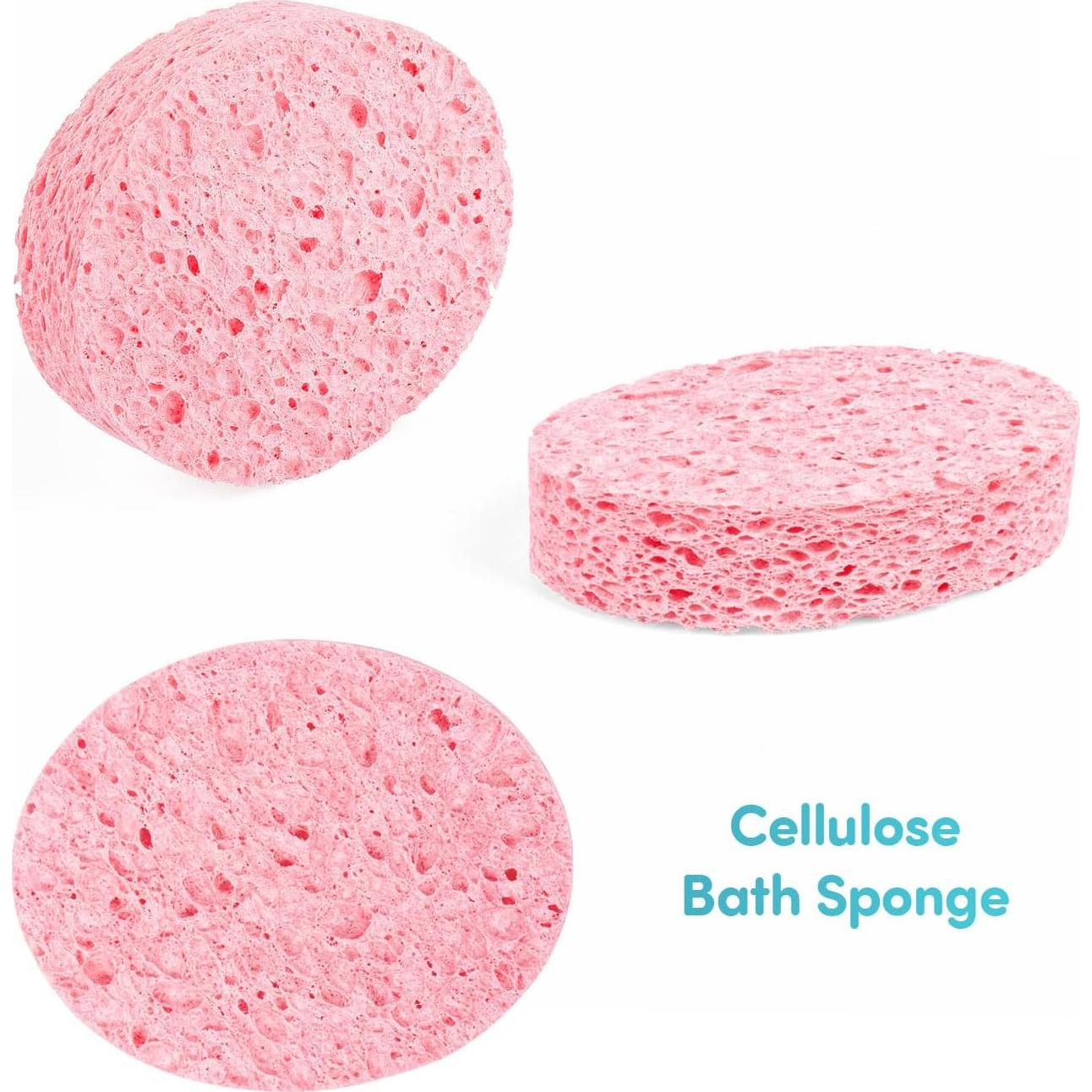 Esponja de Baño Celulósica Sevi Bebe Rosa 100% Natural