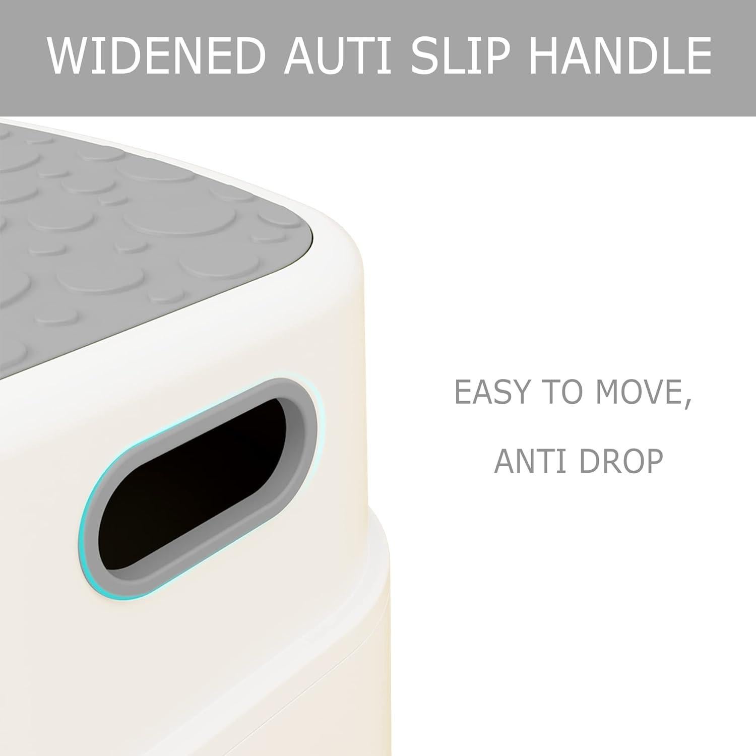 Escalón de 2 Pasos HOMKO para Niños - Antideslizante Gris