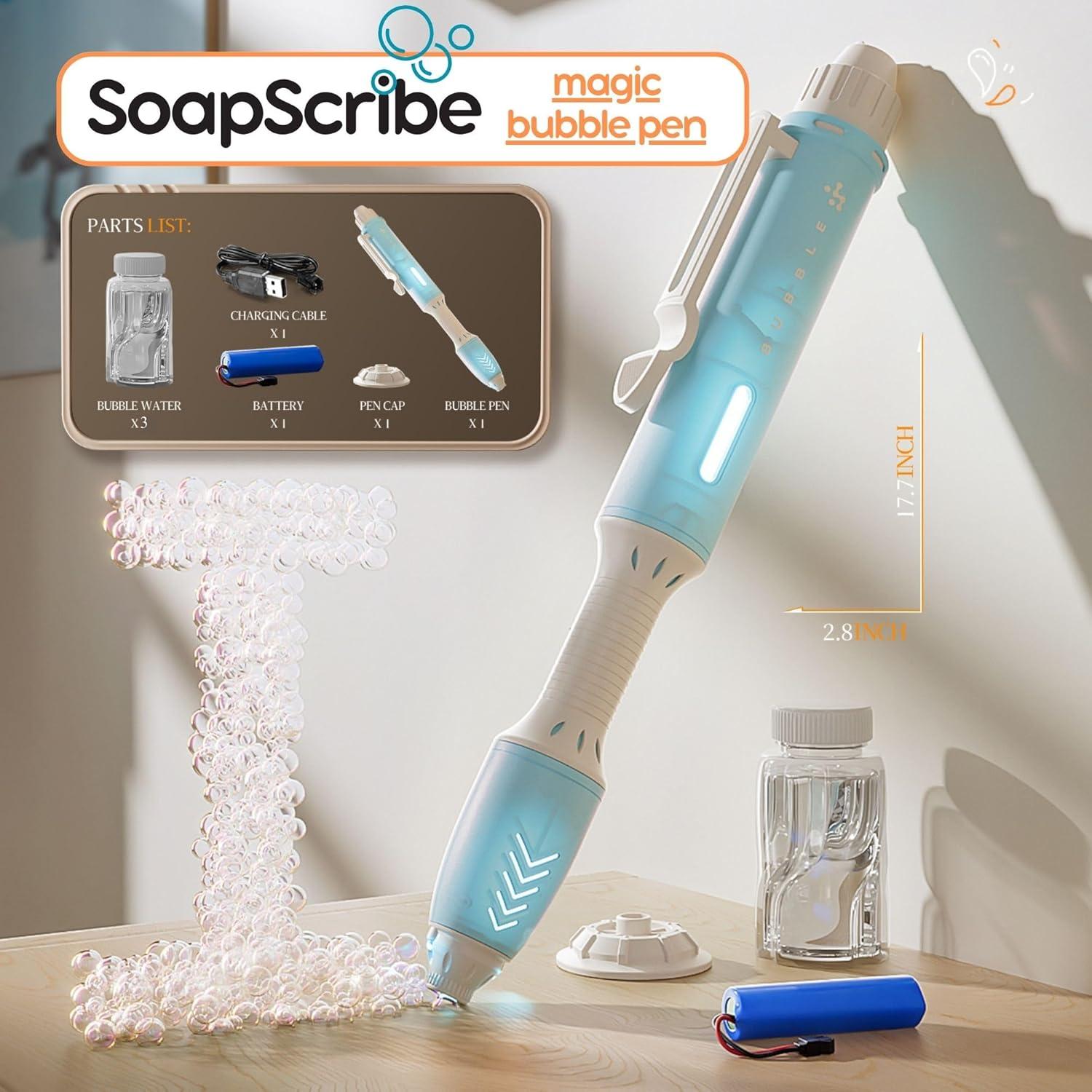 Bolígrafo Mágico de Burbujas SoapScribe - Juguete Creativo Azul