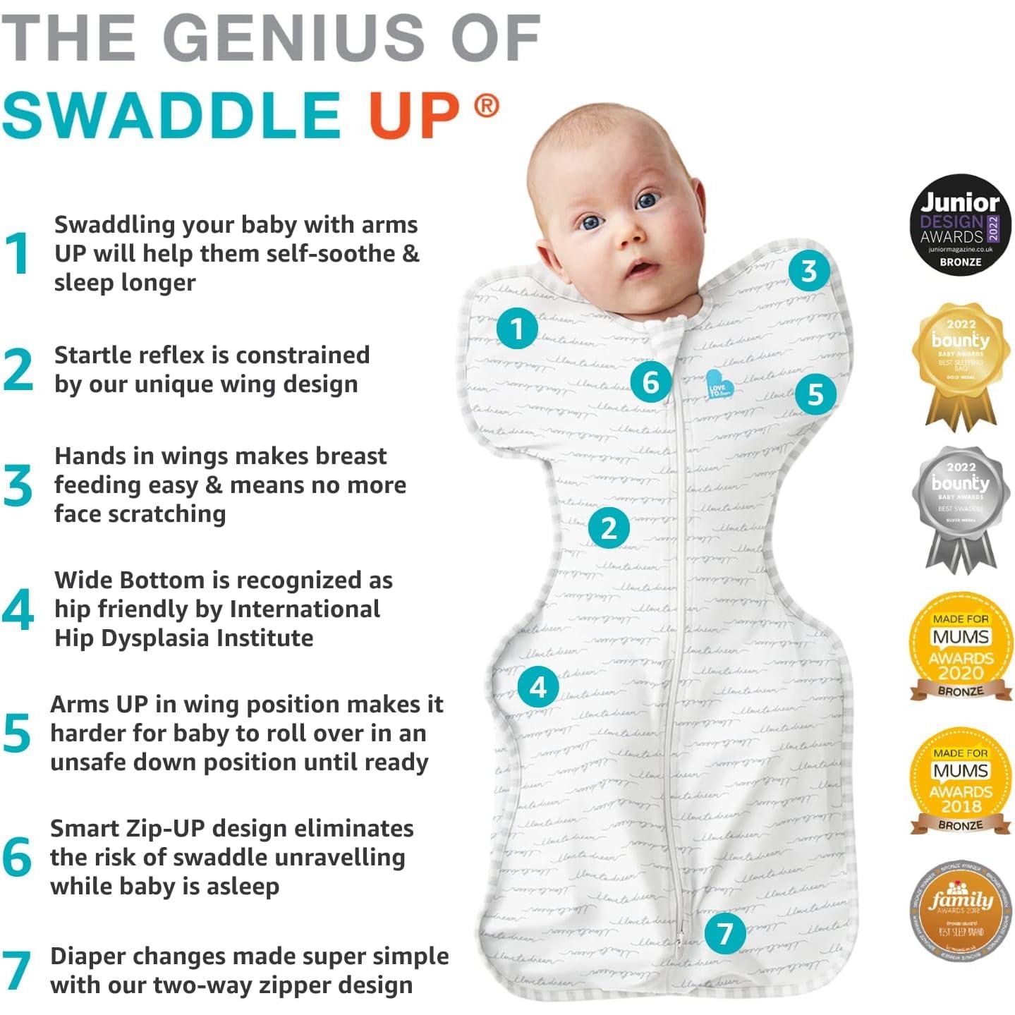 Saco de Sueño Amor a Soñar Swaddle Up Rosa 0-3.9 kg