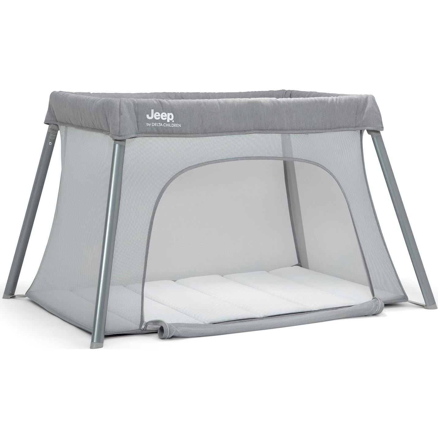 Cuna de viaje y moisés compacto Jeep Horizon 2 en 1 Gris