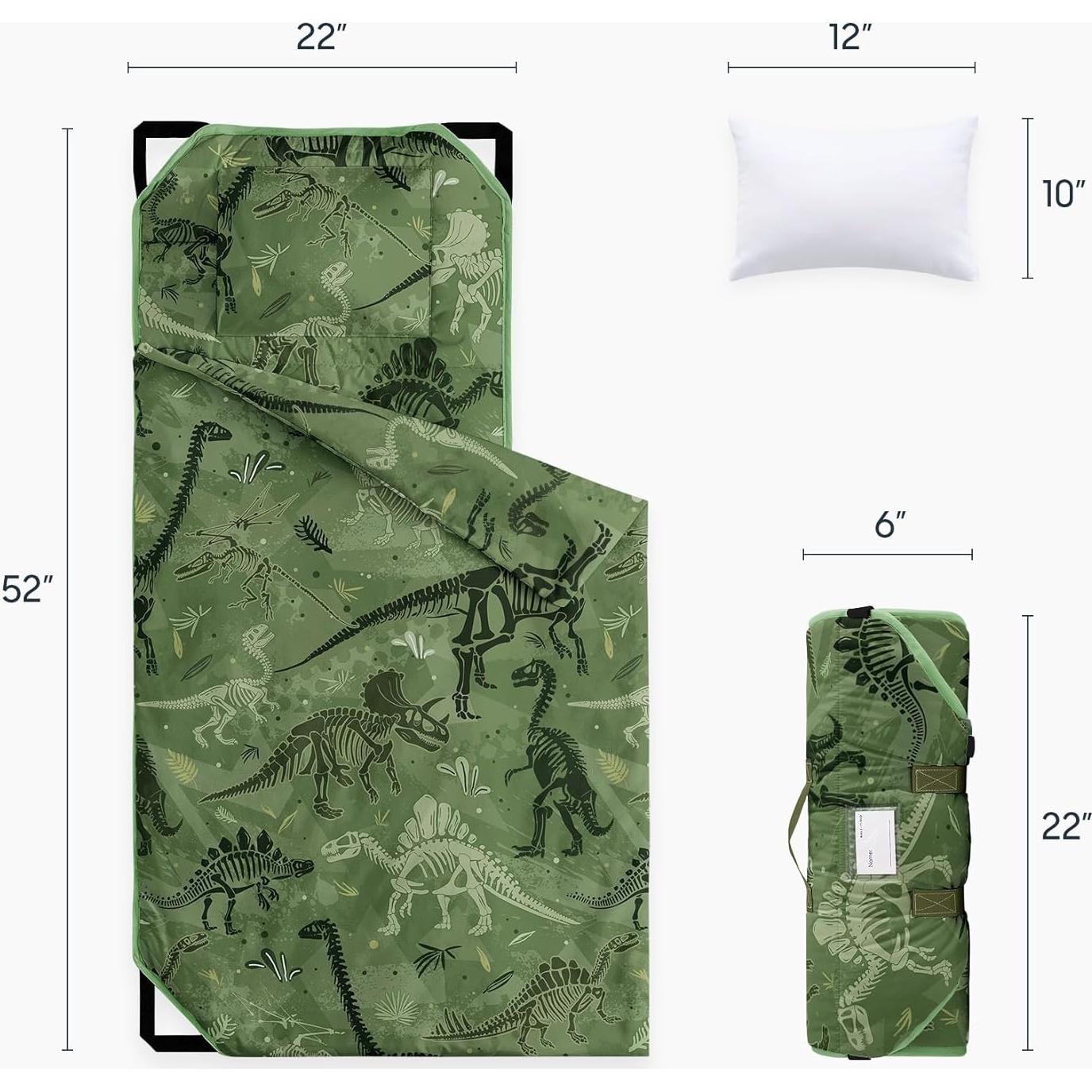 Esterilla de Siesta Despertar En Nube con Almohada y Manta Dinosaurio