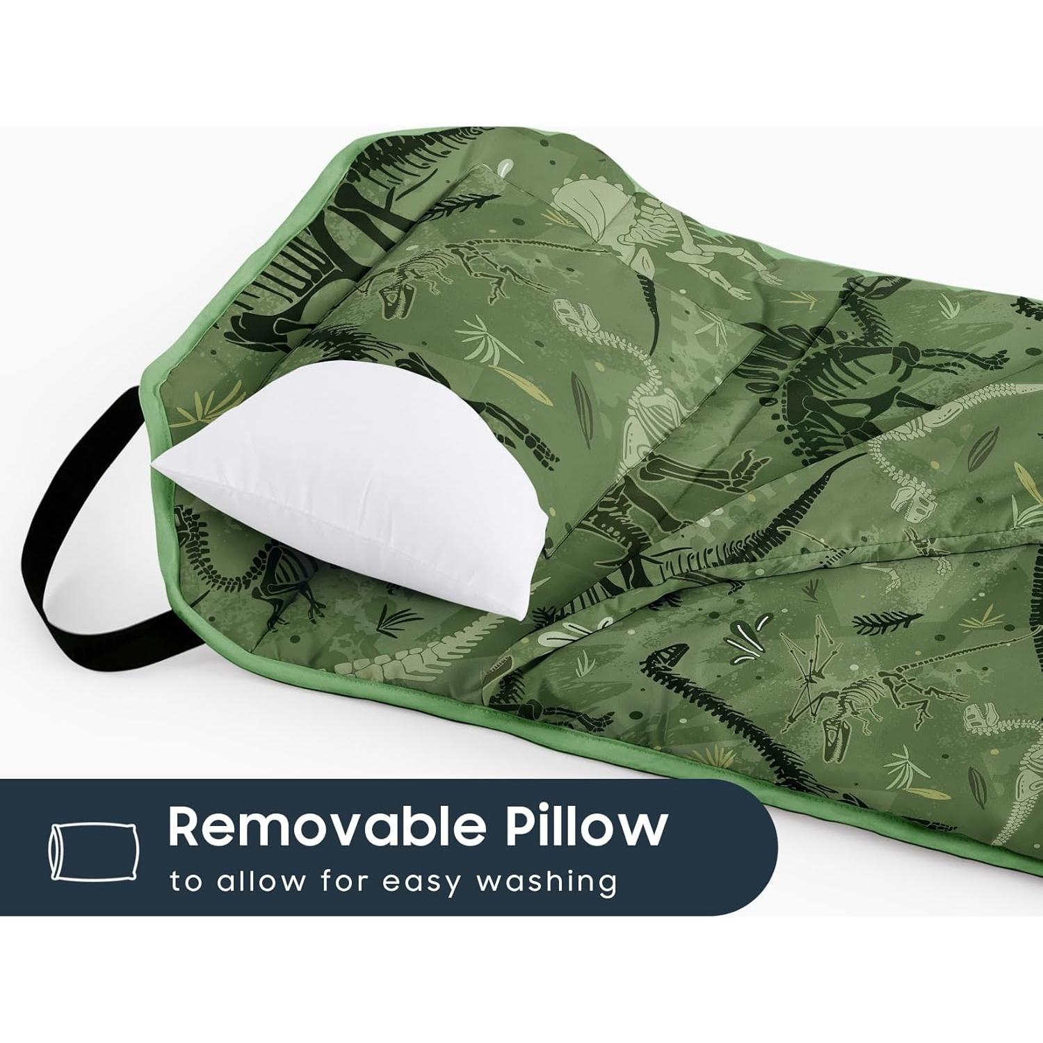 Esterilla de Siesta Despertar En Nube con Almohada y Manta Dinosaurio