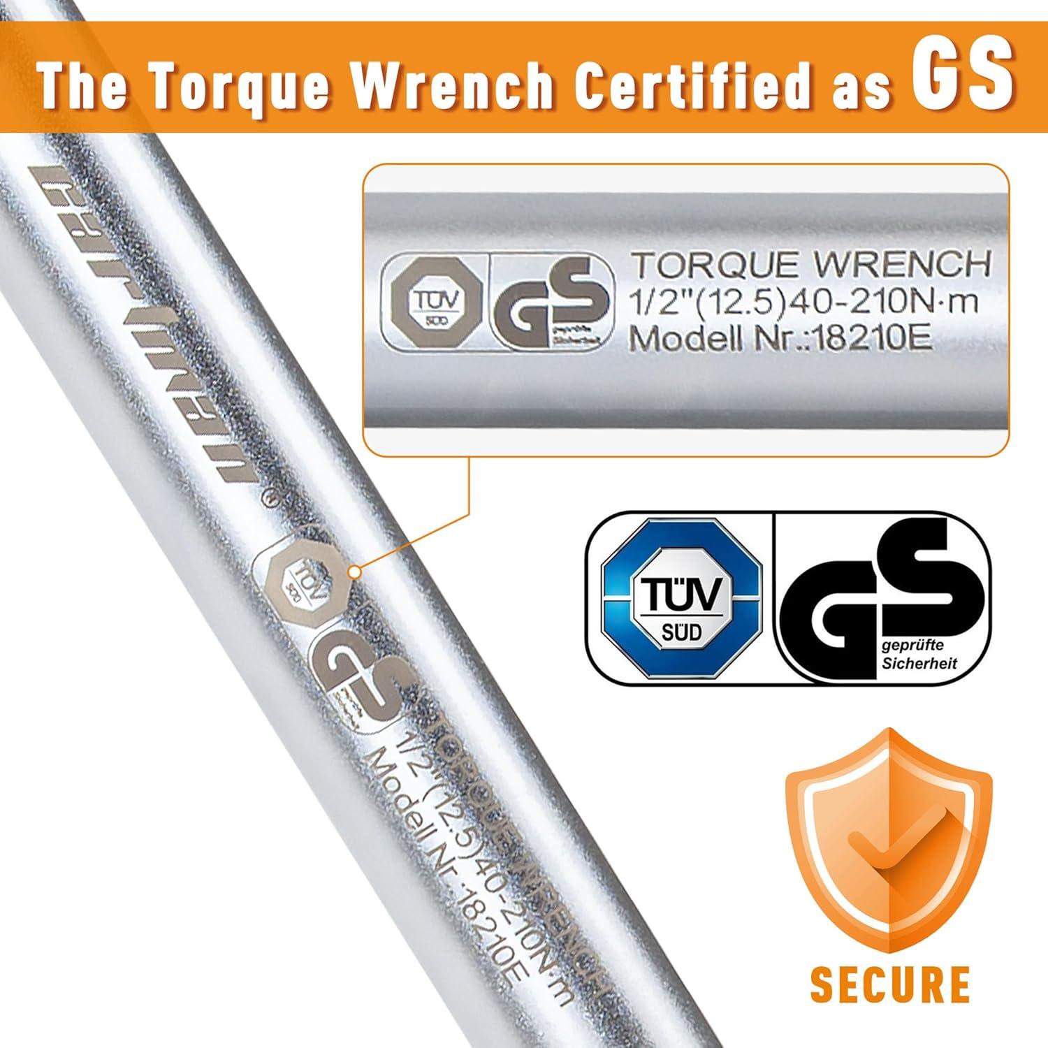 Llave de Torque de Click CARTMAN 1/2" 29.5-155 LB.IN / 3.34-17.55 N.M