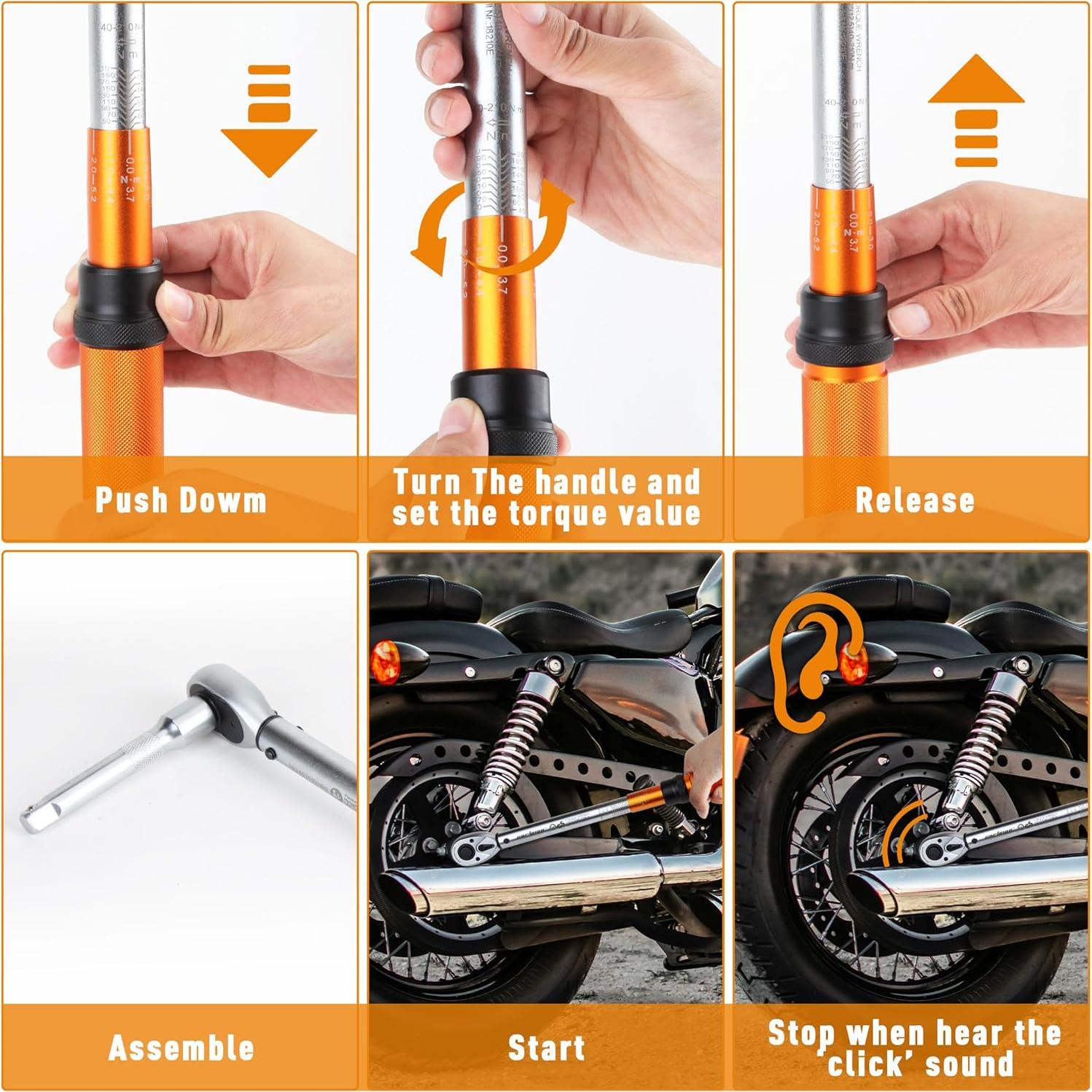 Llave de Torque de Click CARTMAN 1/2" 29.5-155 LB.IN / 3.34-17.55 N.M