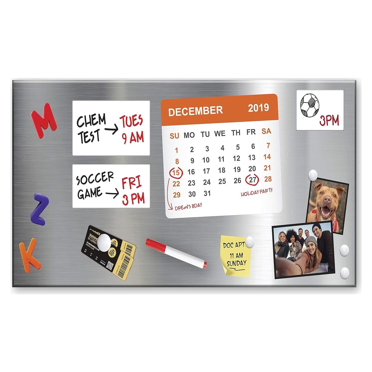 Tablero Magnético de Mensajes Esencialmente Tuyo 76.2x35.6cm Plata