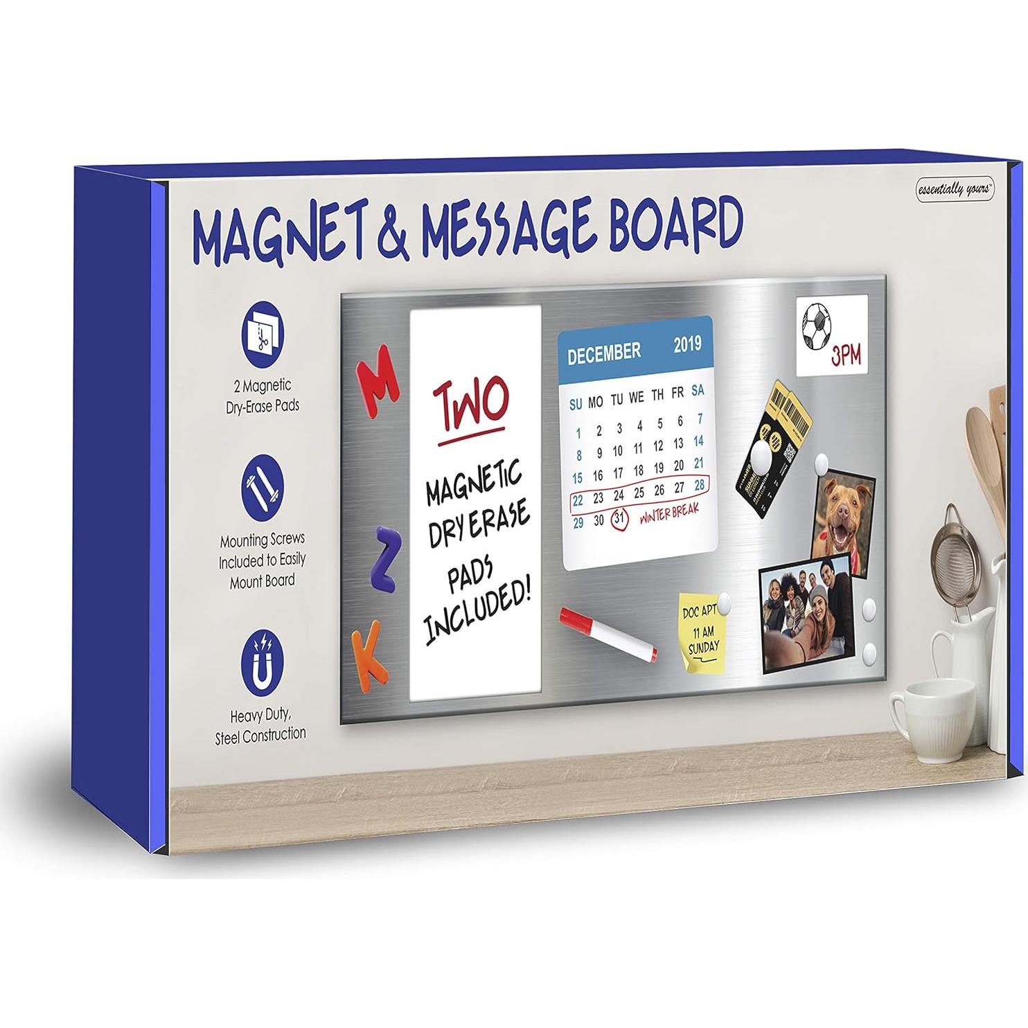 Tablero Magnético de Mensajes Esencialmente Tuyo 76.2x35.6cm Plata