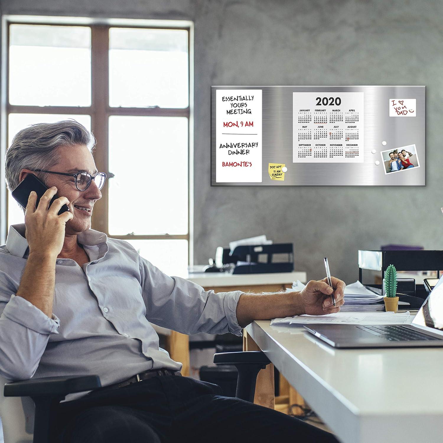 Tablero Magnético de Mensajes Esencialmente Tuyo 76.2x35.6cm Plata