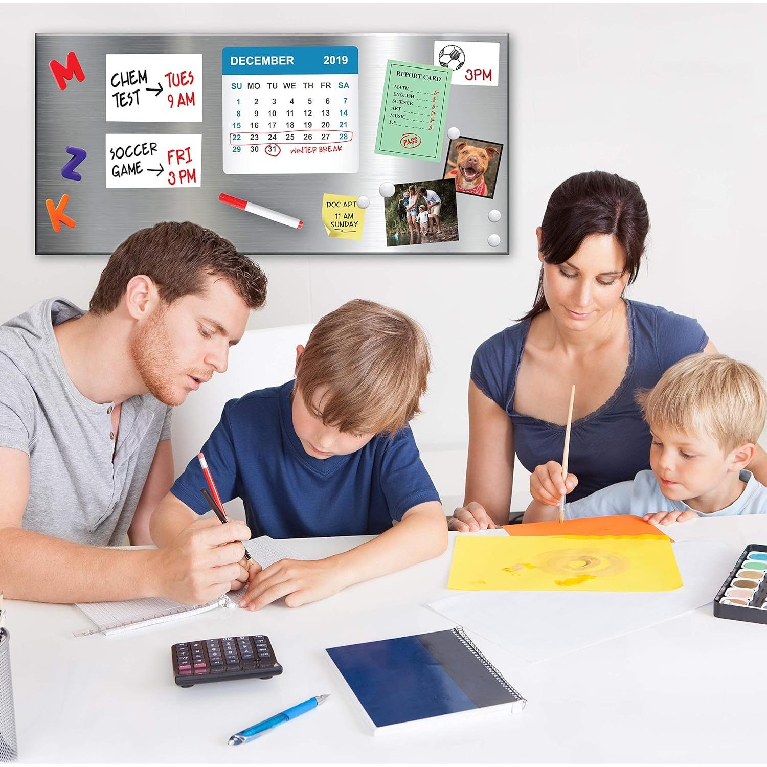 Tablero Magnético de Mensajes Esencialmente Tuyo 76.2x35.6cm Plata