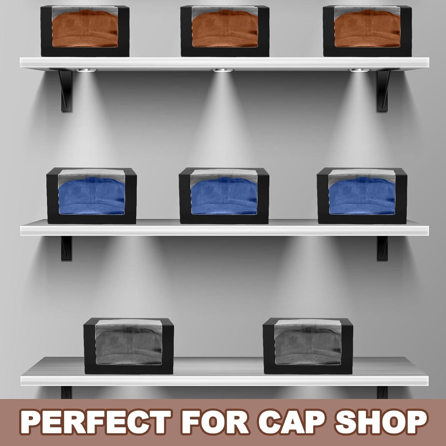 Cajas de Regalo para Gorras DoubleFill 50 Pcs Negro 19.3x19.3x11.9cm