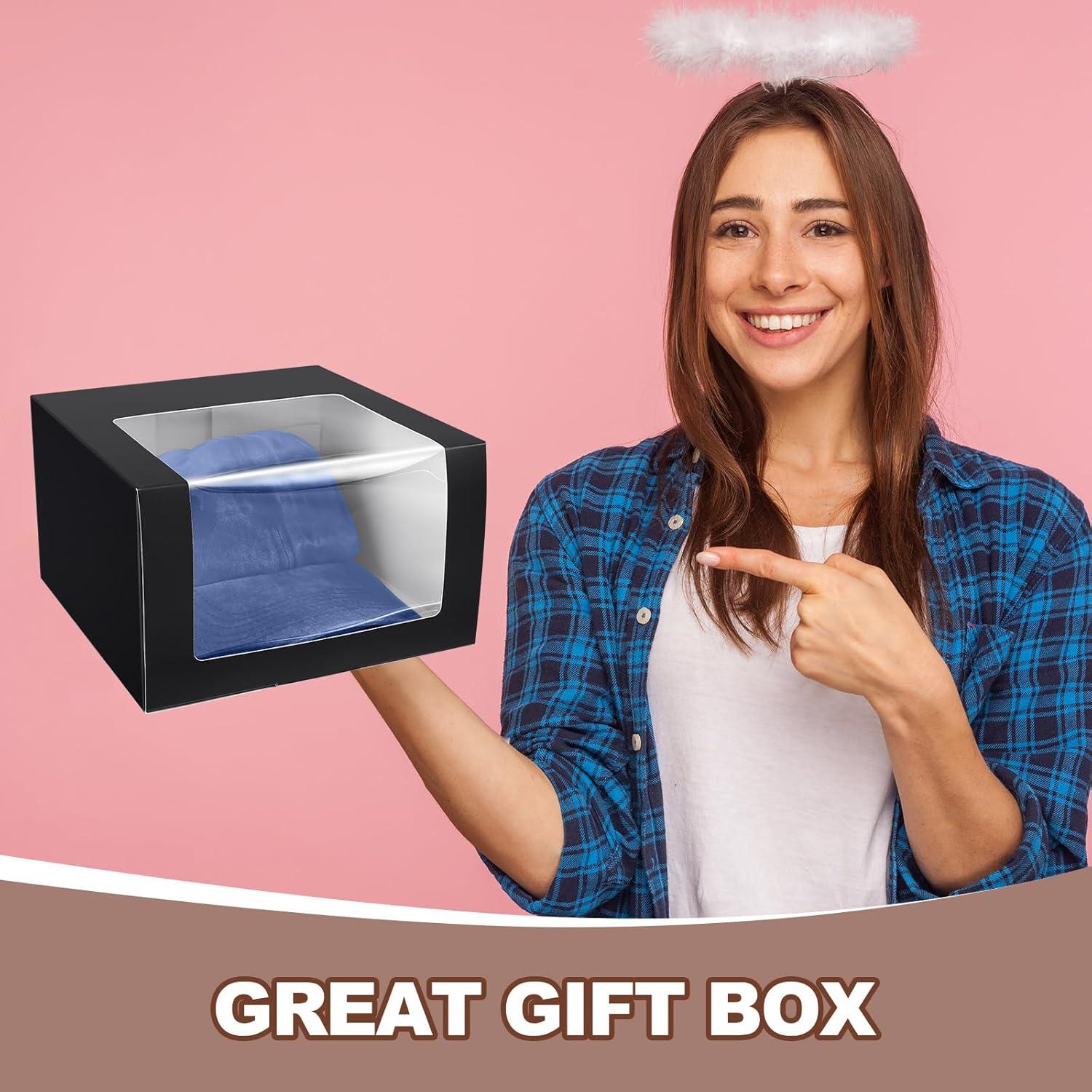 Cajas de Regalo para Gorras DoubleFill 50 Pcs Negro 19.3x19.3x11.9cm