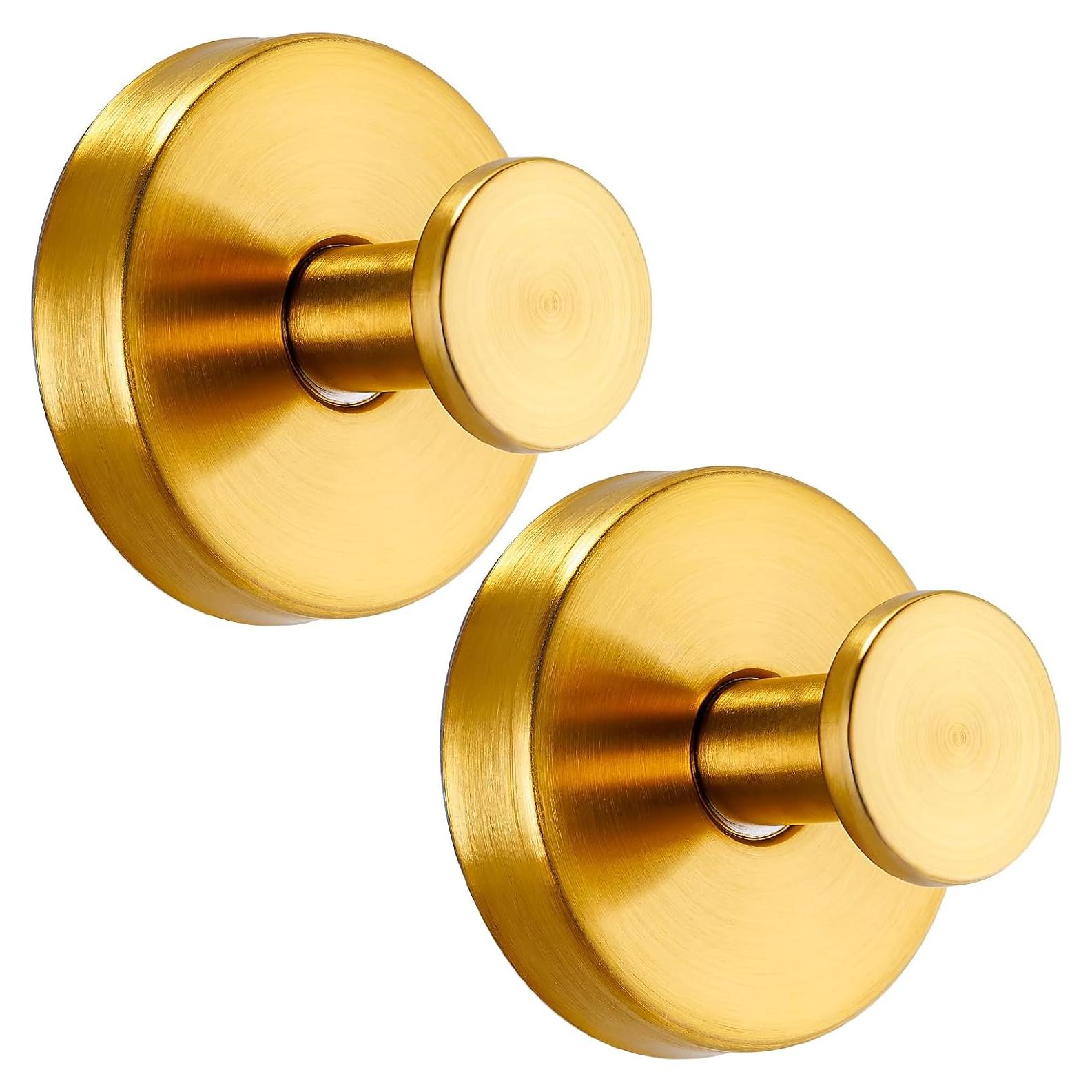 Ganchos de Ventosa Reutilizables Warlve Oro Cepillado 2 Unidades