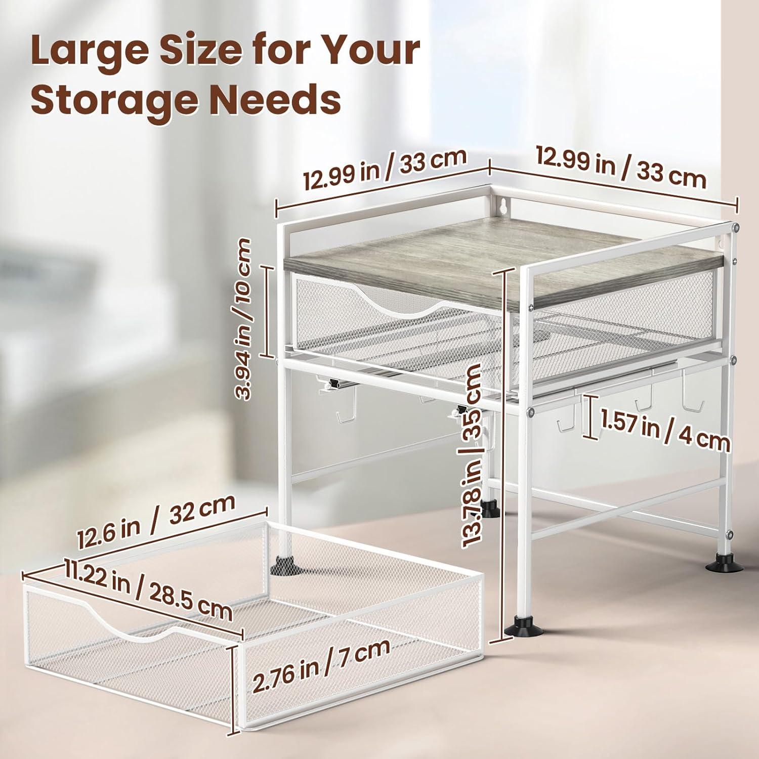 Organizador de Café Kssiaz con Soporte para Tazas y Cajón