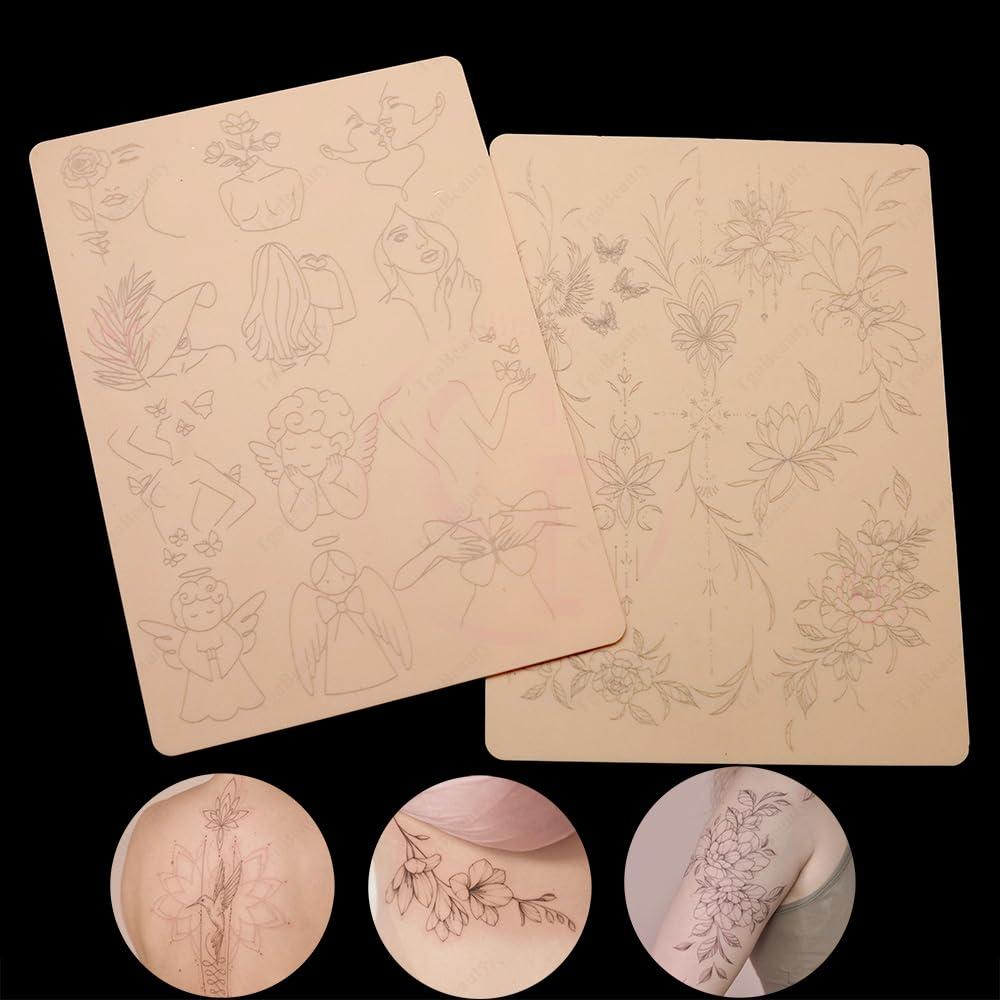 Piel de Tatuaje Pequeña Doble Cara TgoBeauty 1.5mm Rosa