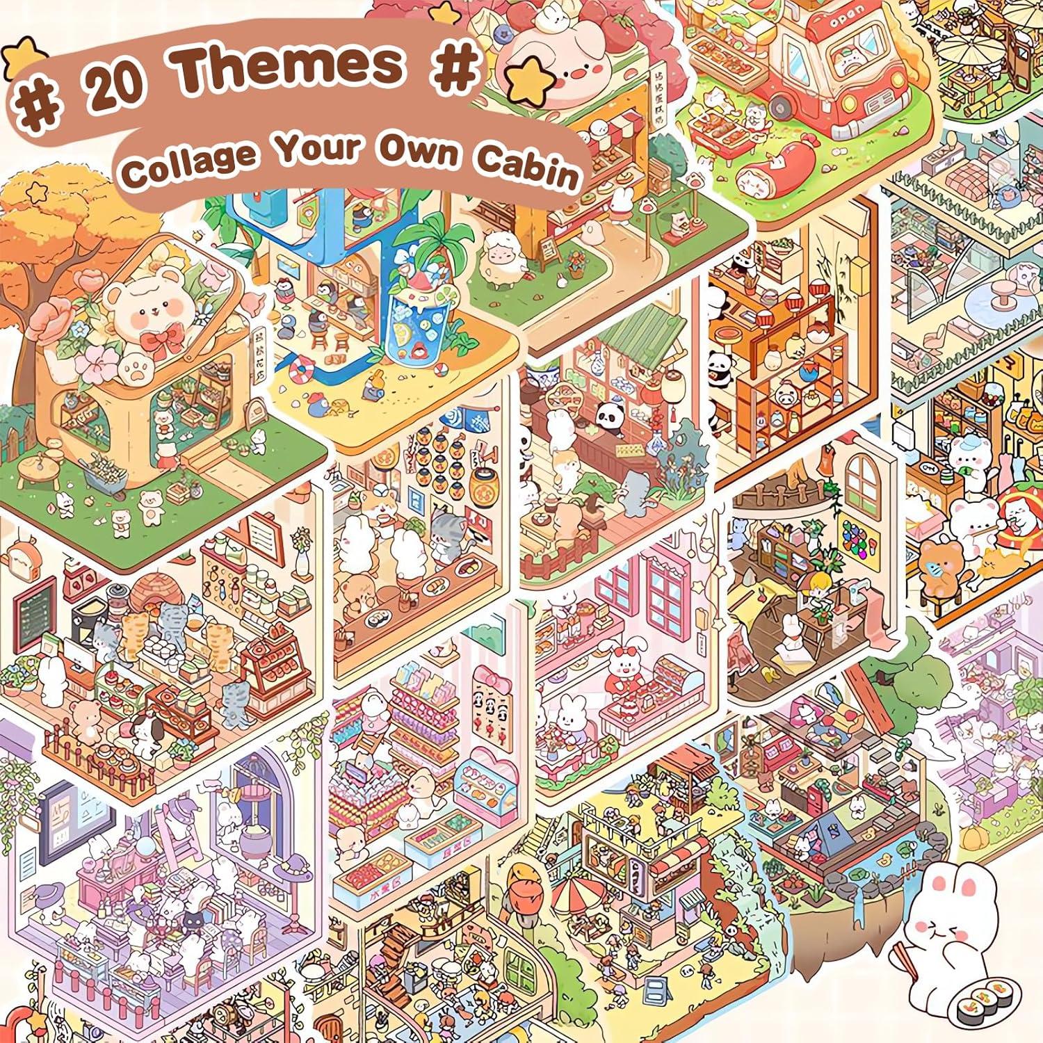 Stickers 3D DIY MHBEW - 20 Conjuntos Reutilizables para Niños