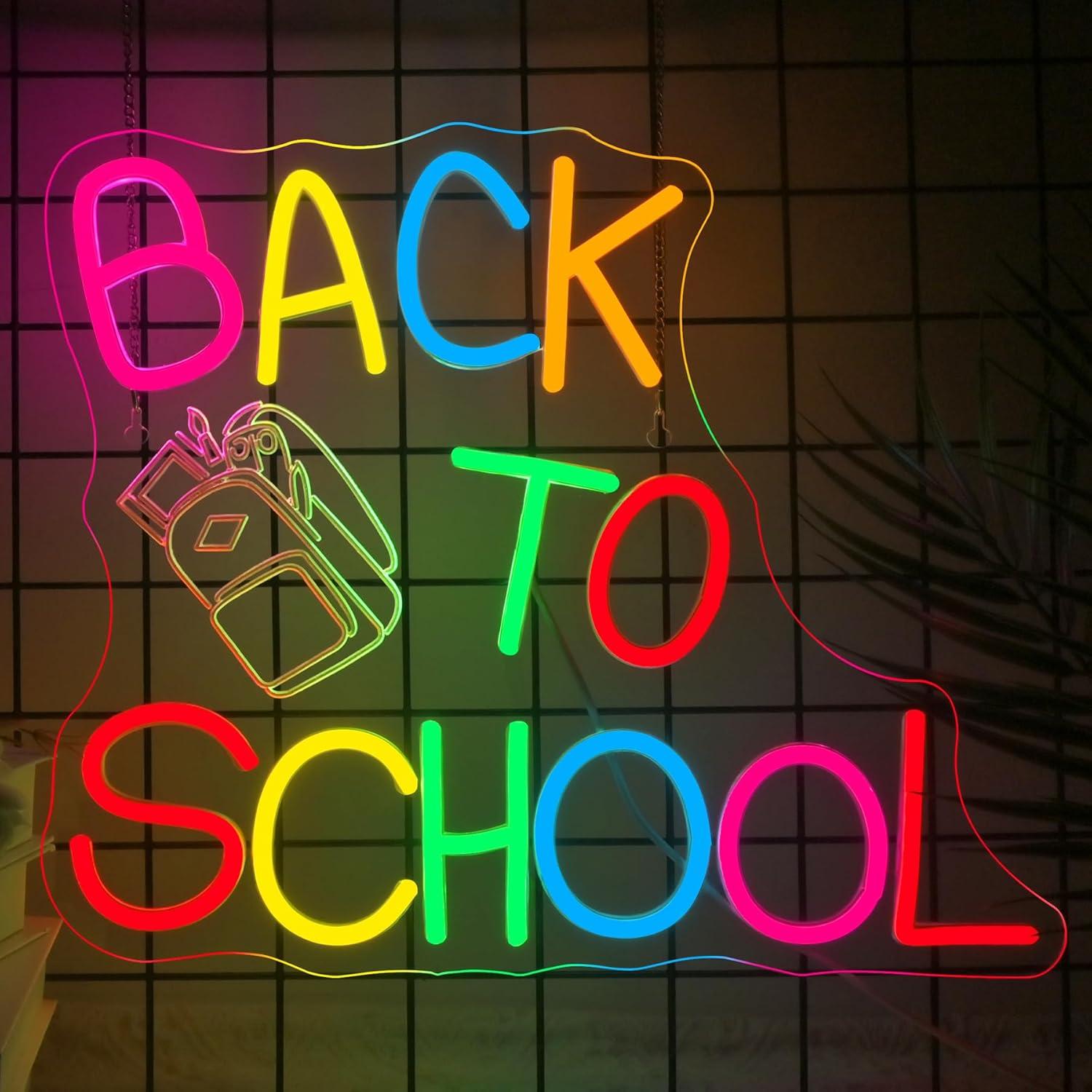 Señal LED Neon Regreso a Clases NOSUN 35.5x20.3cm
