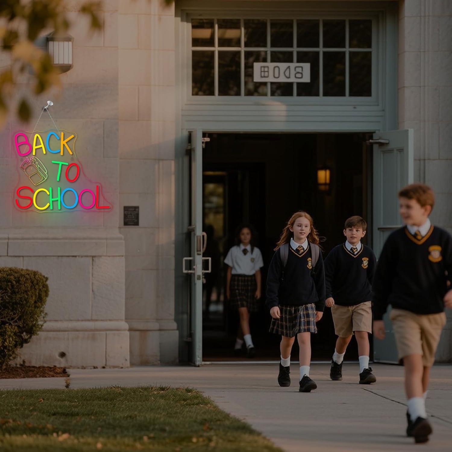 Señal LED Neon Regreso a Clases NOSUN 35.5x20.3cm