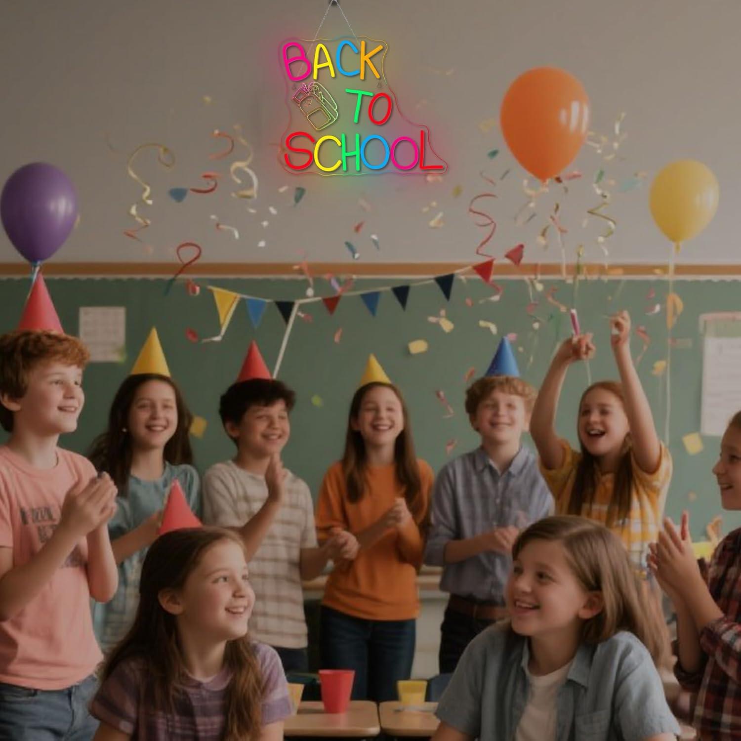 Señal LED Neon Regreso a Clases NOSUN 35.5x20.3cm