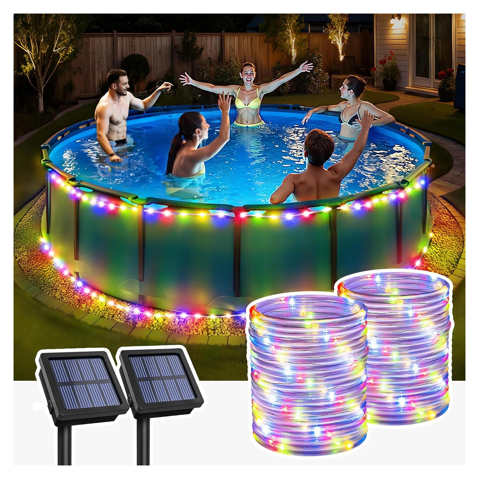 Luces Solares GIGALUMI 200 LEDs para Piscinas 21.7 m IP65