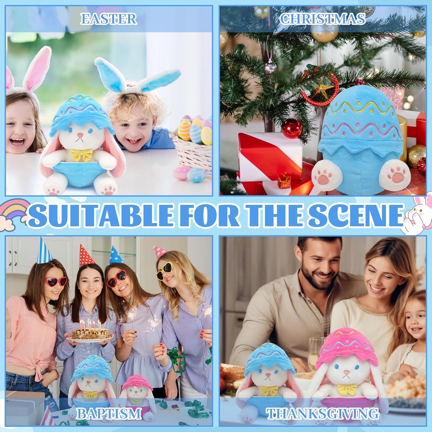 Conejo de Pascua de Peluche IUTOYYE 17.95 cm Azul